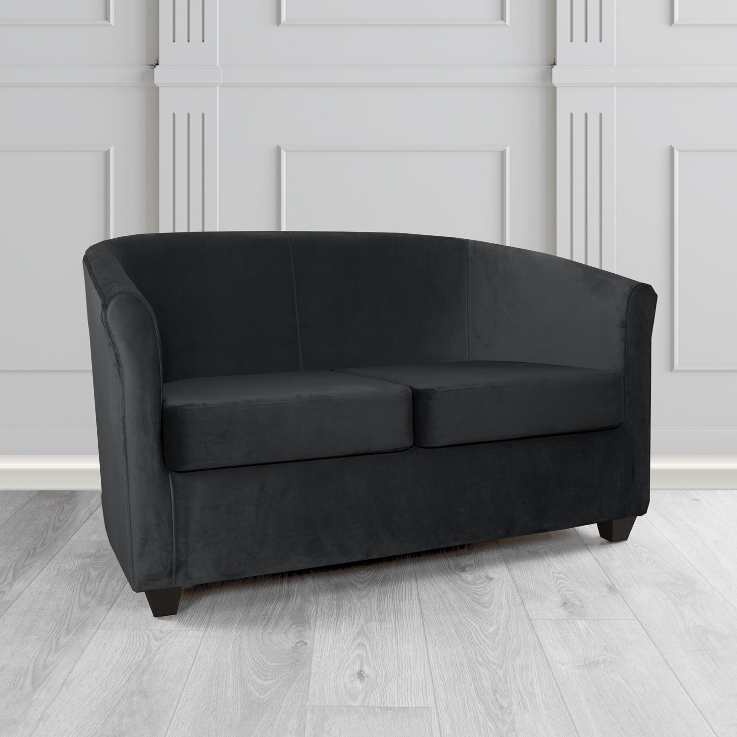 Cannes 2 Seater Tub Sofa in Panaz Fabrics Allure Crib 5 Velvet Fabric