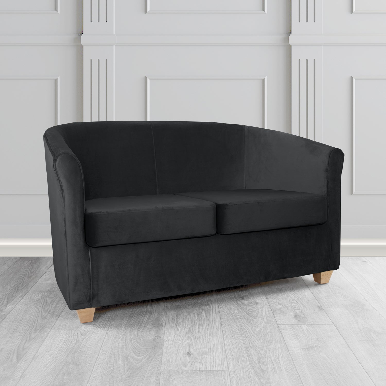 Cannes 2 Seater Tub Sofa in Panaz Fabrics Allure Crib 5 Velvet Fabric