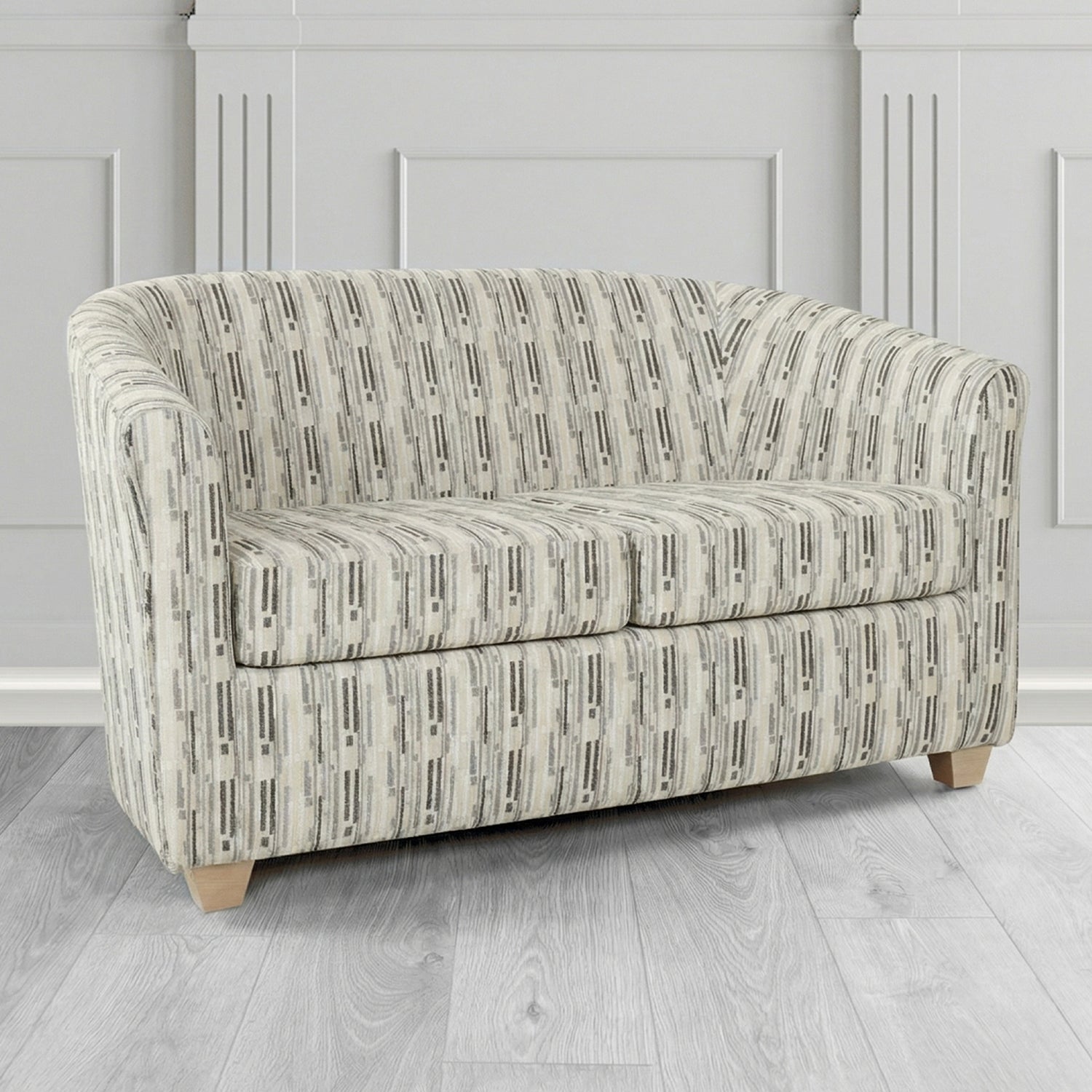 Cannes 2 Seater Tub Sofa in Fryett's Santos Stripe Fabric
