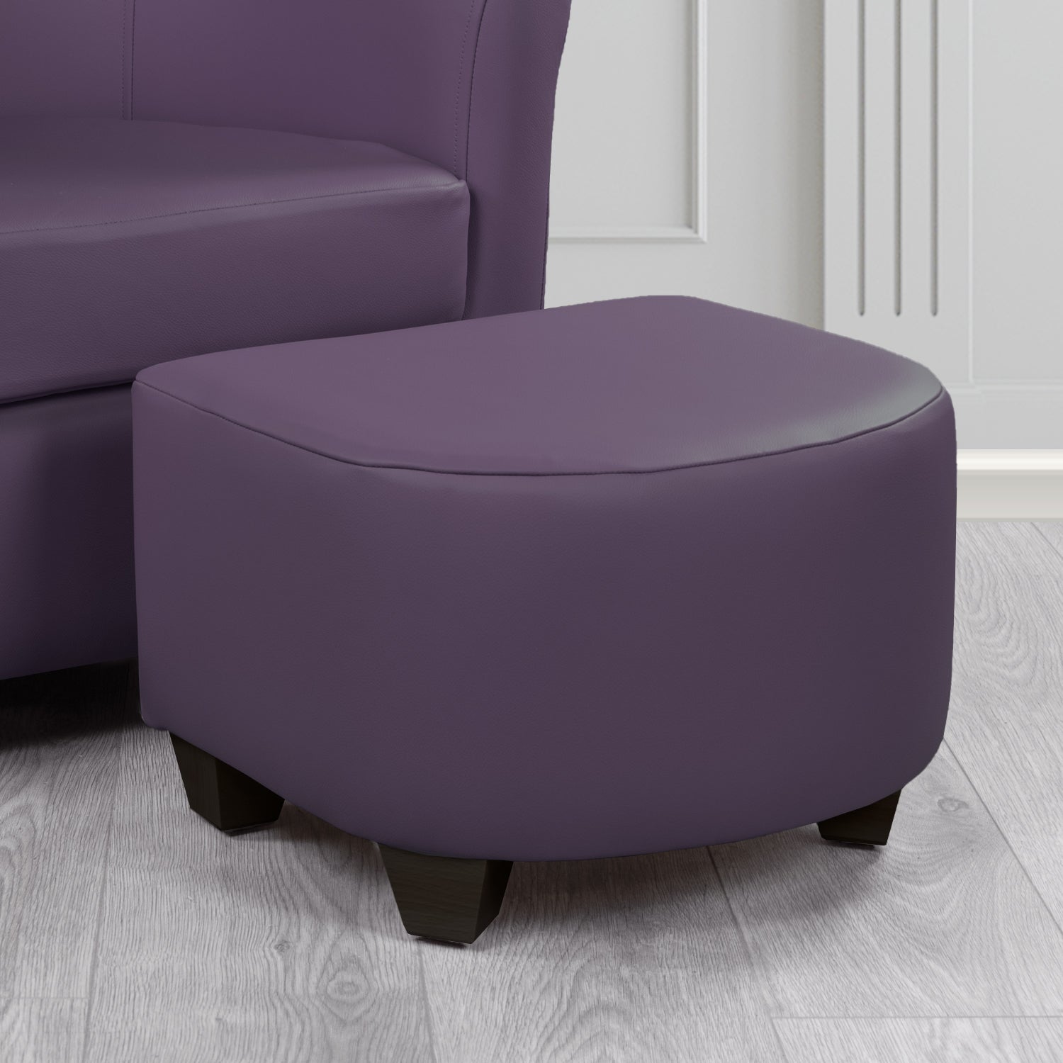 Cannes Shelly Amethyst Crib 5 Genuine Leather Footstool