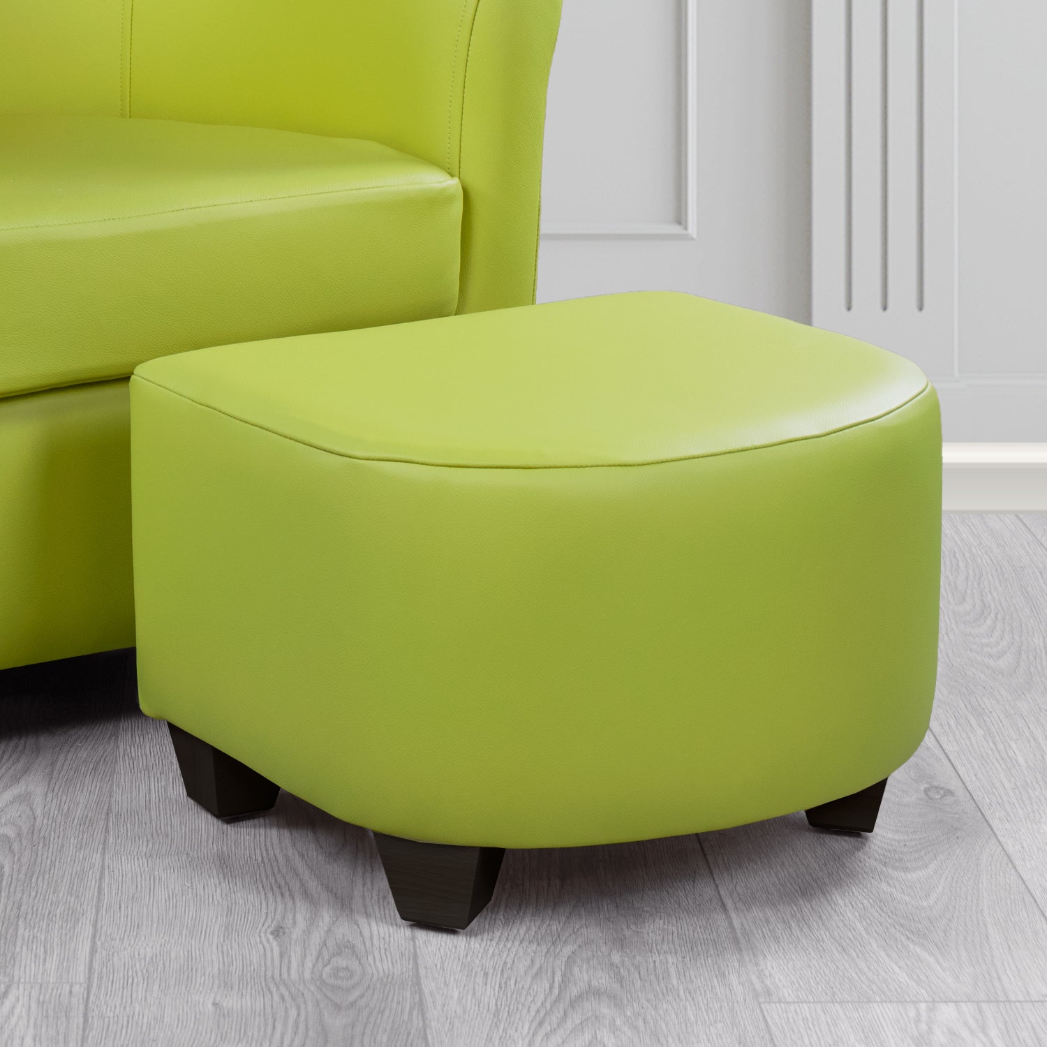 Cannes Footstool in Shelly Crib 5 Genuine Leather