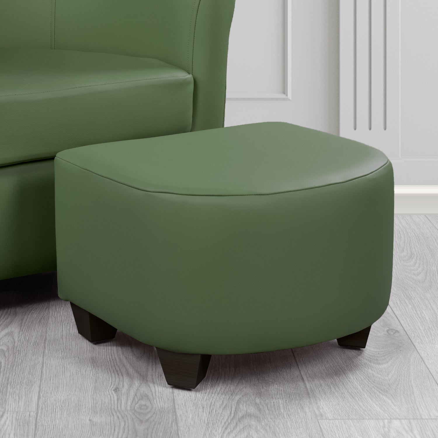 Cannes Footstool in Shelly Crib 5 Genuine Leather