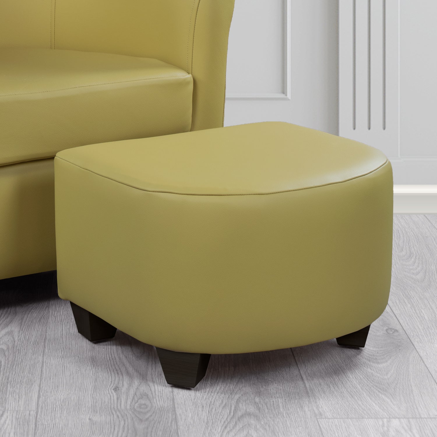 Cannes Footstool in Shelly Crib 5 Genuine Leather