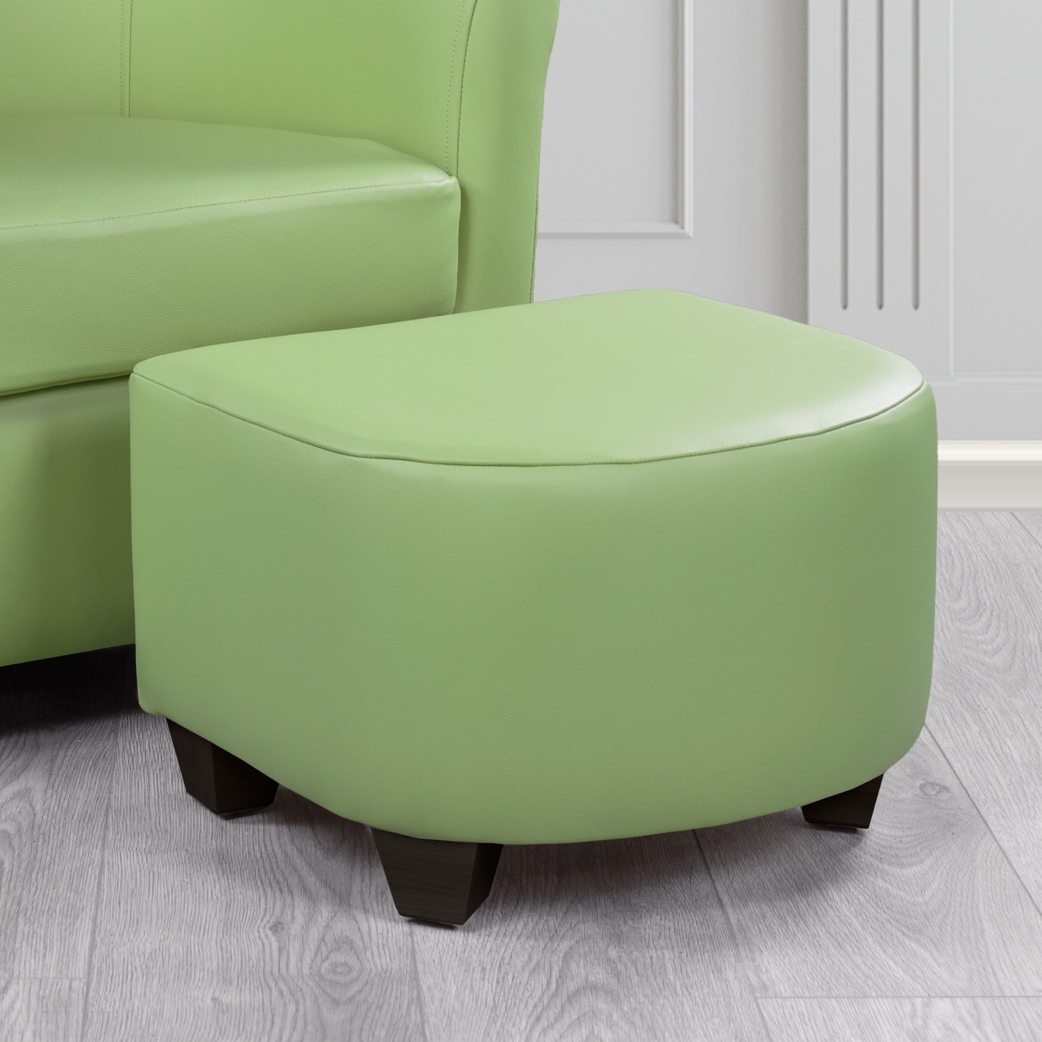 Cannes Footstool in Shelly Crib 5 Genuine Leather