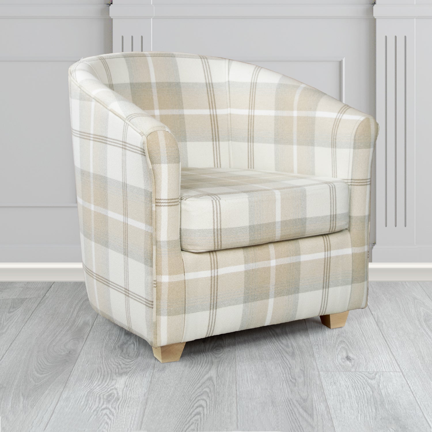 Cannes Tub Chair in Balmoral Tartan Fabric