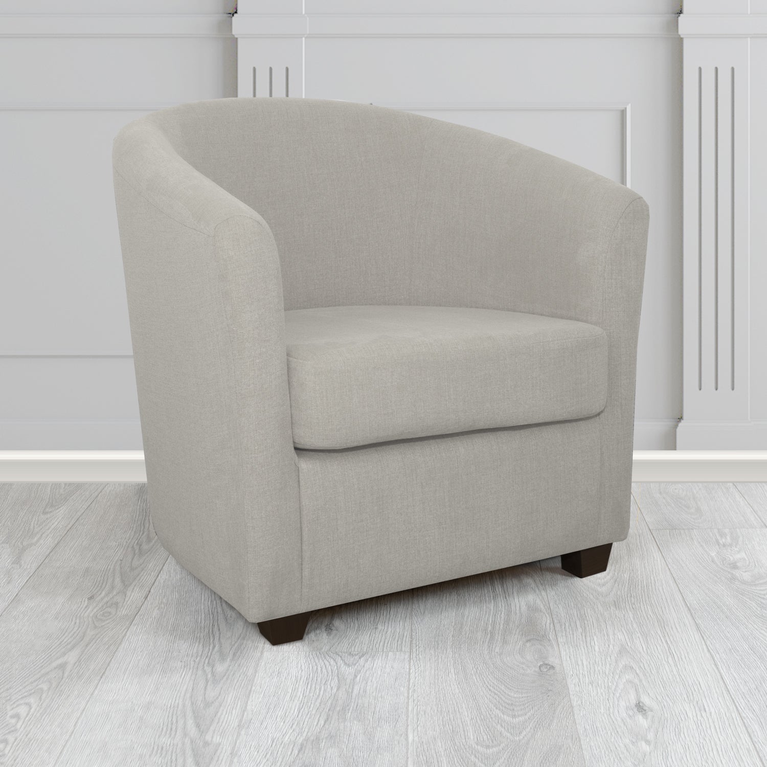 Cannes Tub Chair in Black Edition Enna Crib 5 Plain Textured Fabric