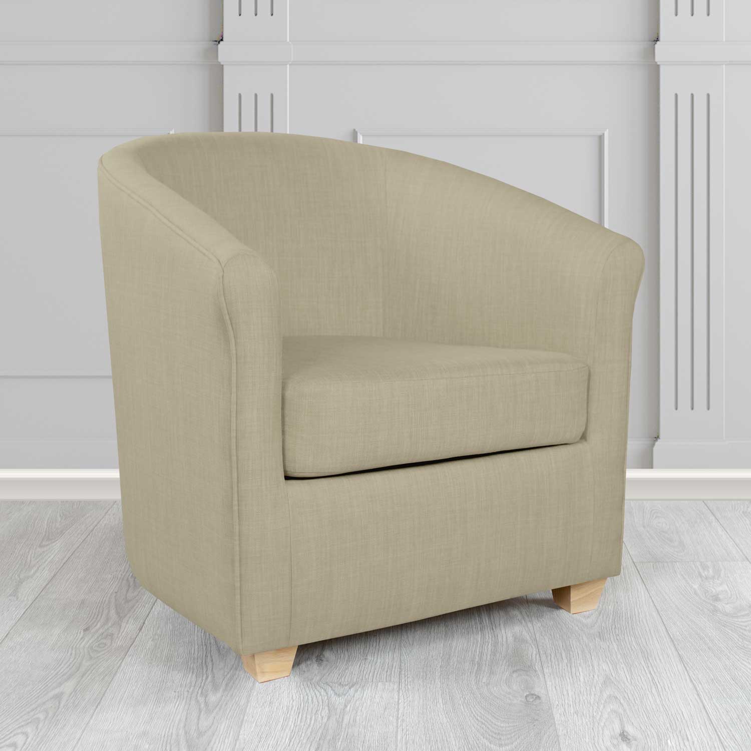 Cannes Tub Chair in Charles Plain Linen Fabric