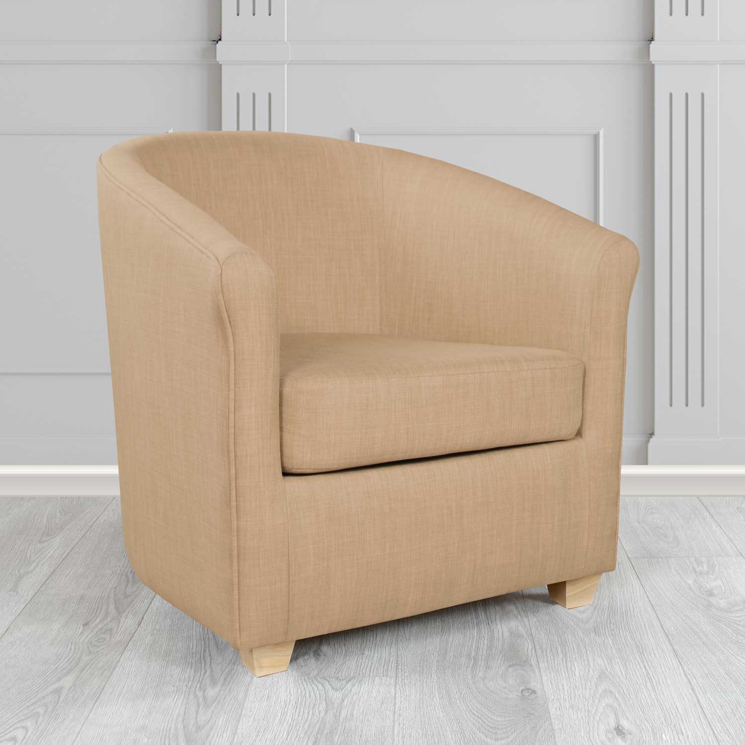 Cannes Tub Chair in Charles Plain Linen Fabric