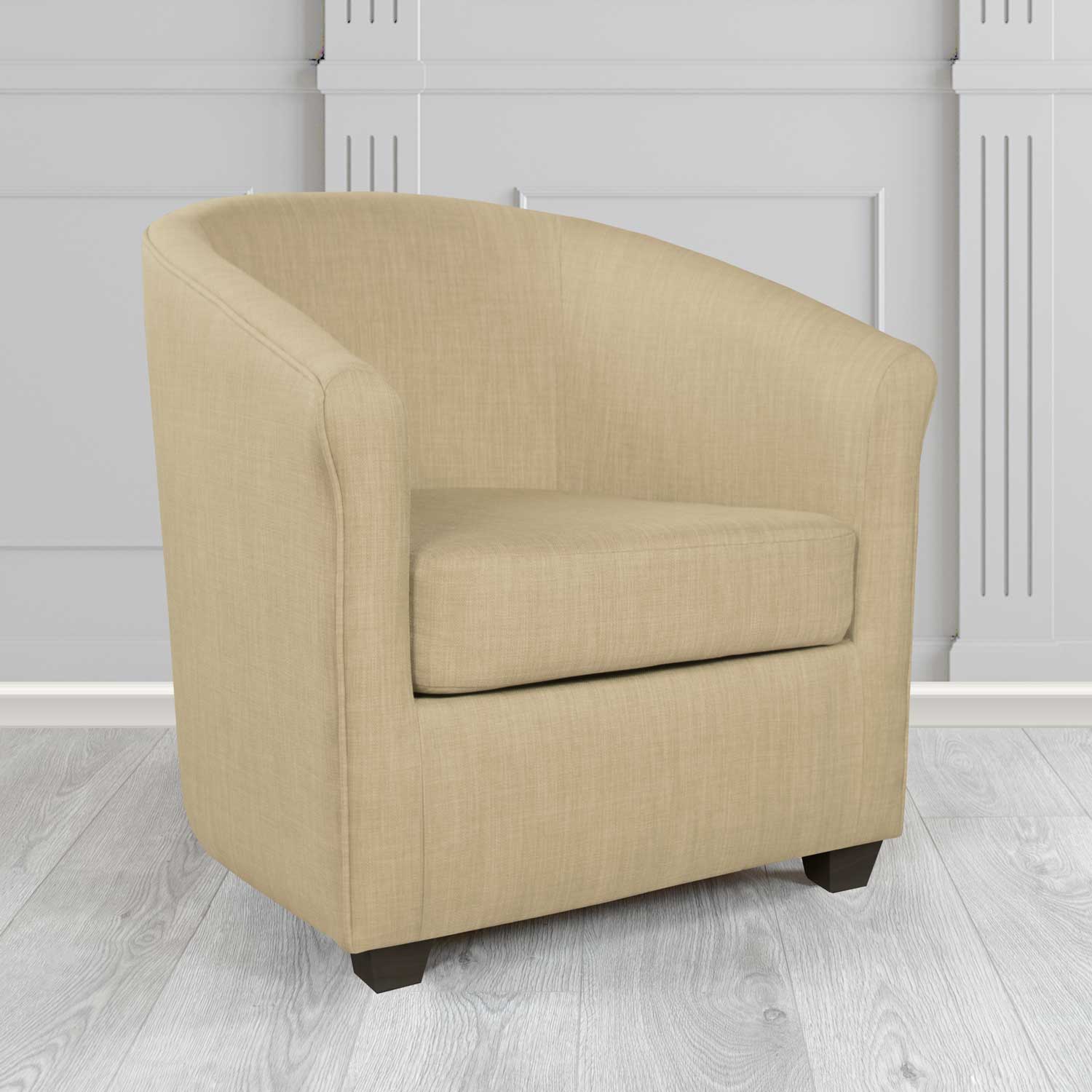 Cannes Tub Chair in Charles Plain Linen Fabric