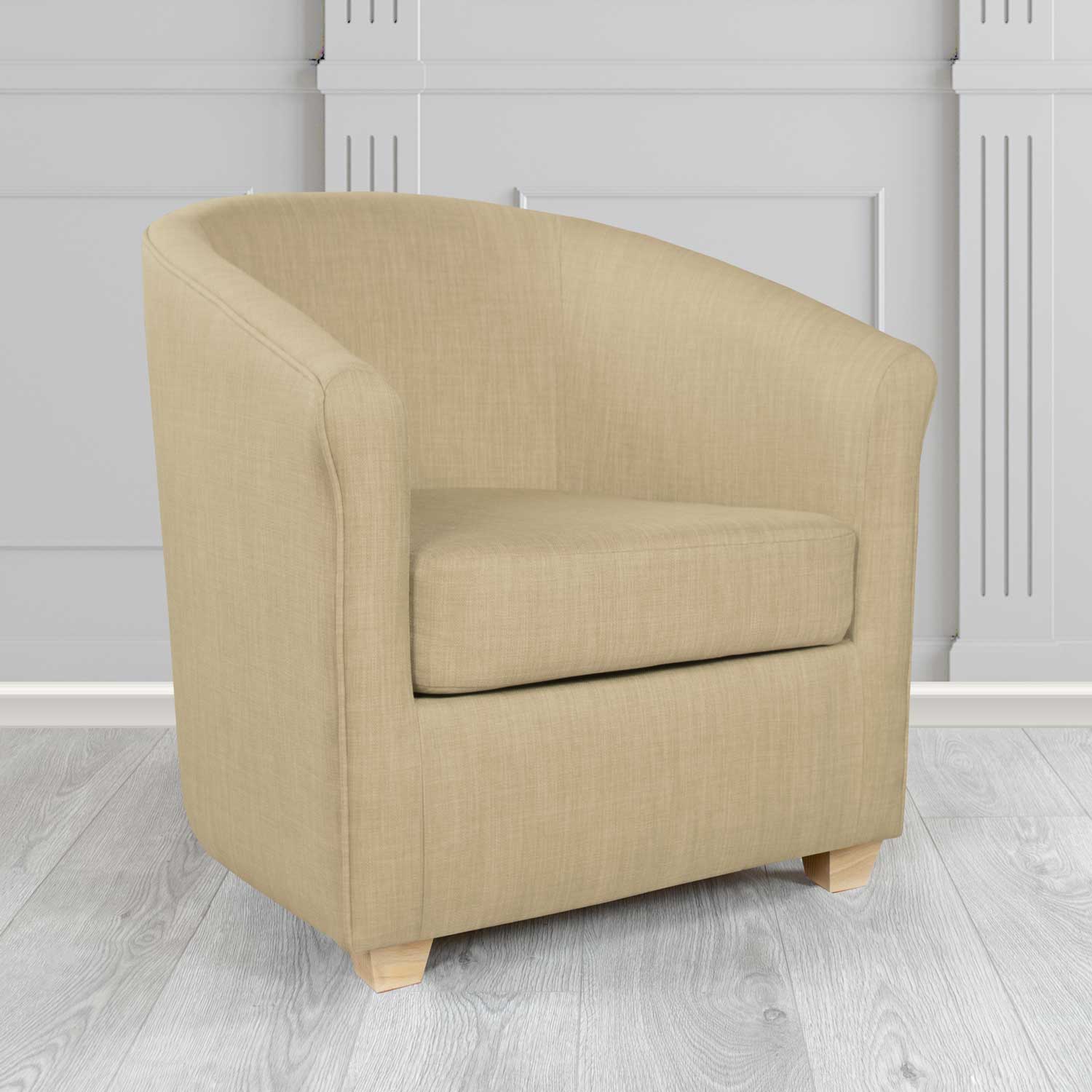 Cannes Tub Chair in Charles Plain Linen Fabric