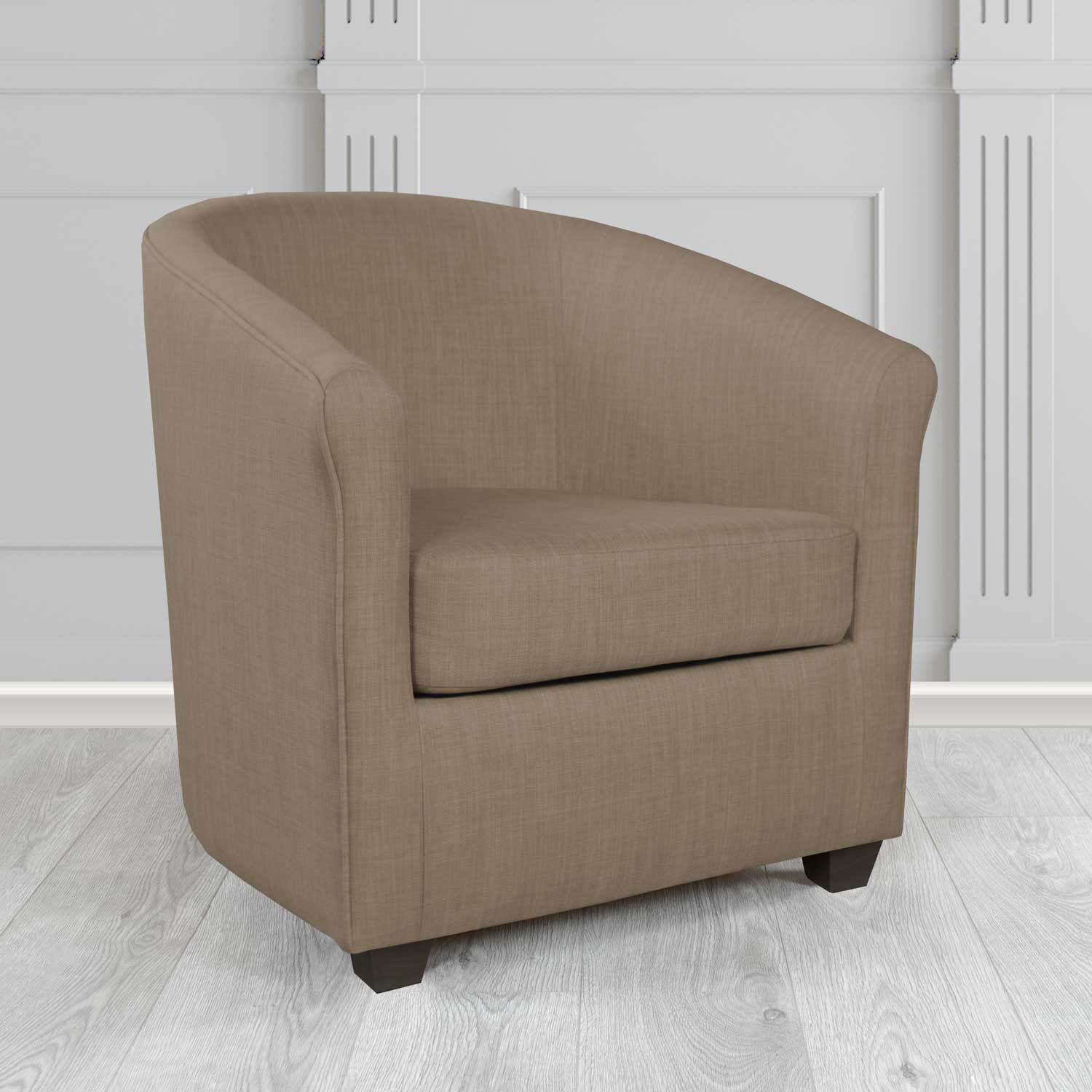 Cannes Tub Chair in Charles Plain Linen Fabric