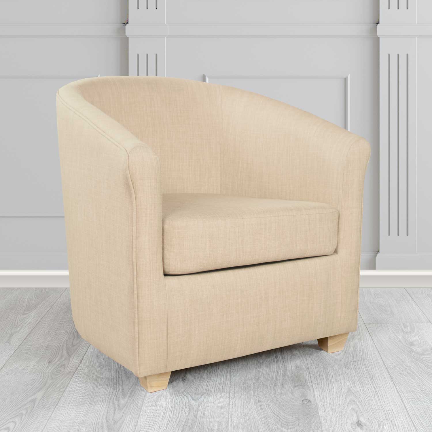 Cannes Tub Chair in Charles Plain Linen Fabric