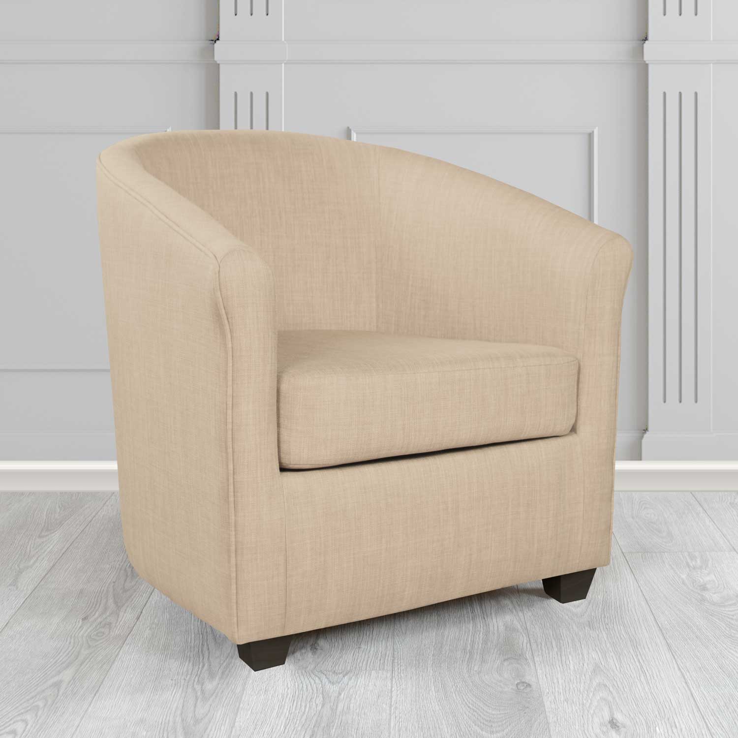 Cannes Tub Chair in Charles Plain Linen Fabric