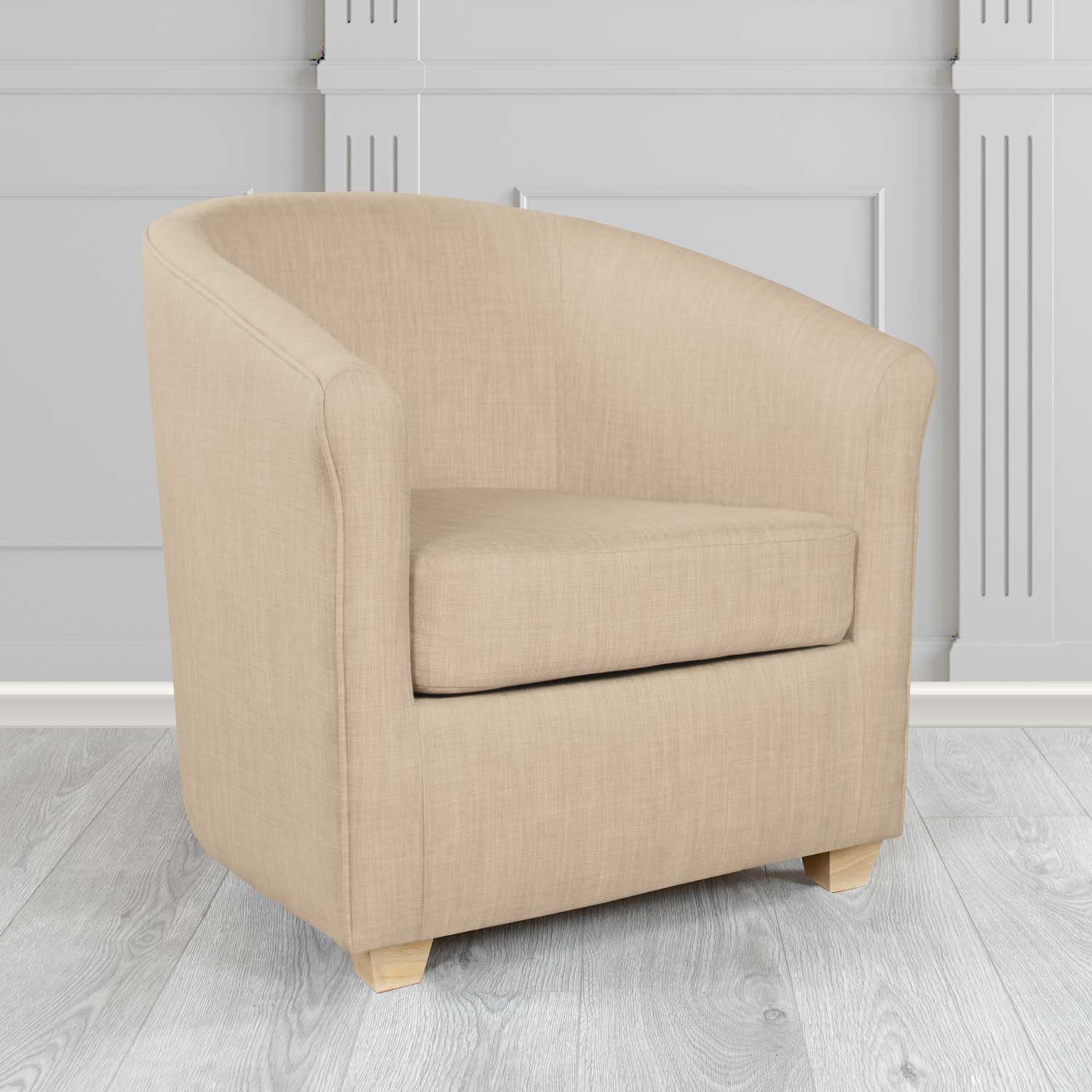 Cannes Tub Chair in Charles Plain Linen Fabric