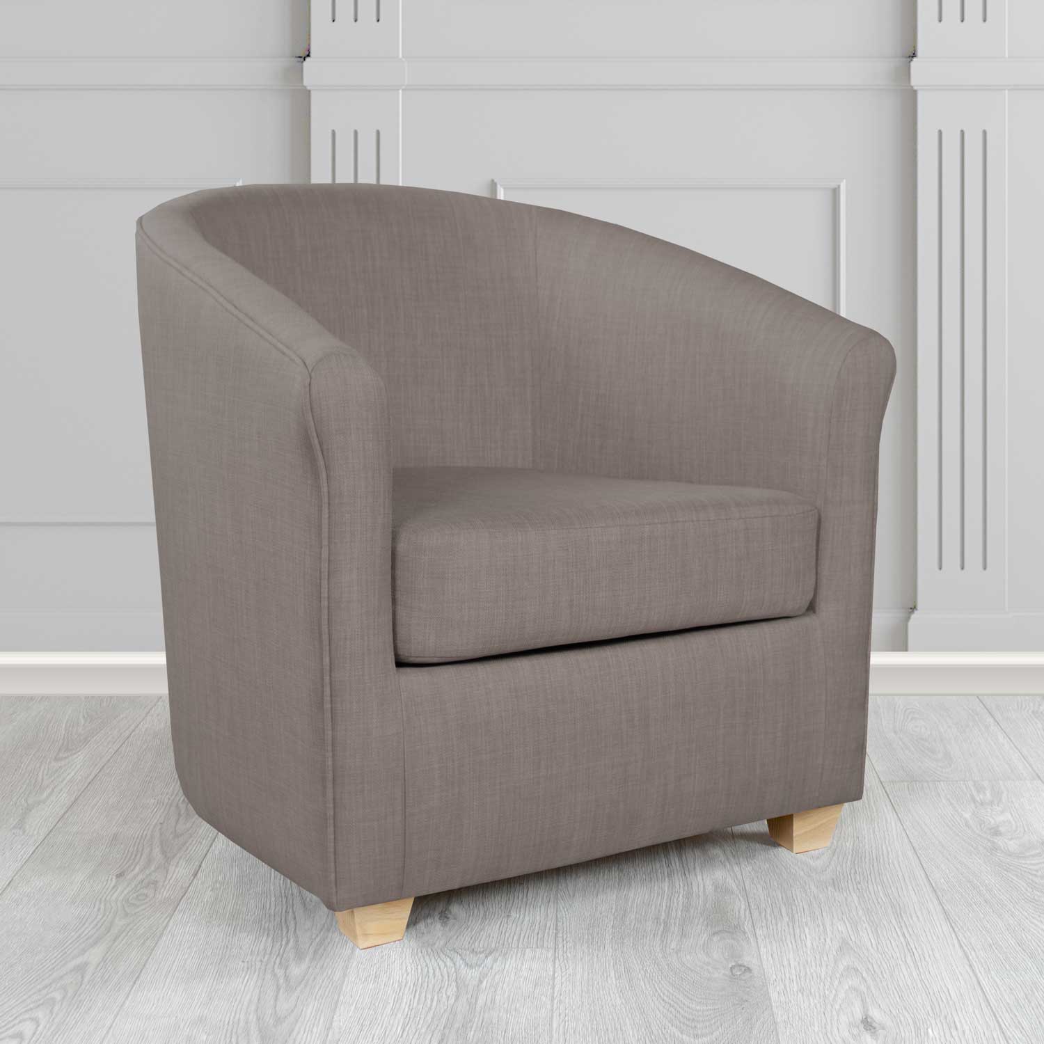 Cannes Tub Chair in Charles Plain Linen Fabric