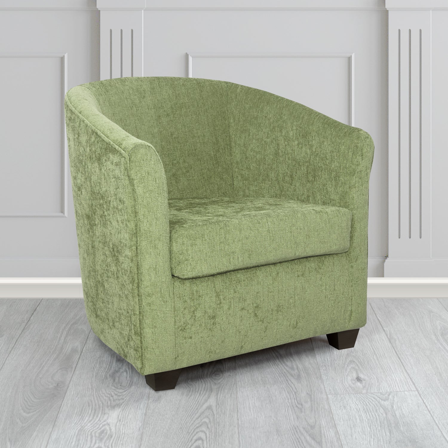 Cannes Tub Chair in Como Crib 5 Plain Chenille Fabric