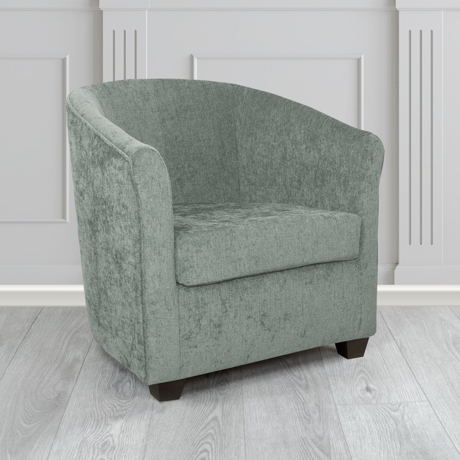 Cannes Tub Chair in Como Crib 5 Plain Chenille Fabric