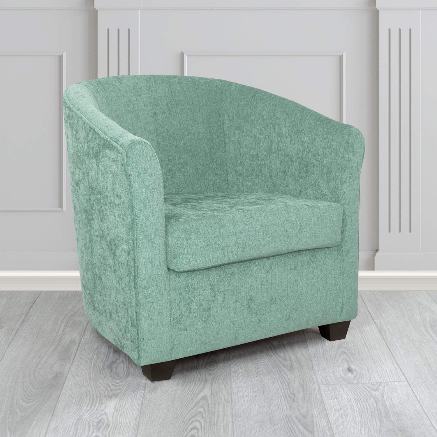 Cannes Tub Chair in Como Crib 5 Plain Chenille Fabric