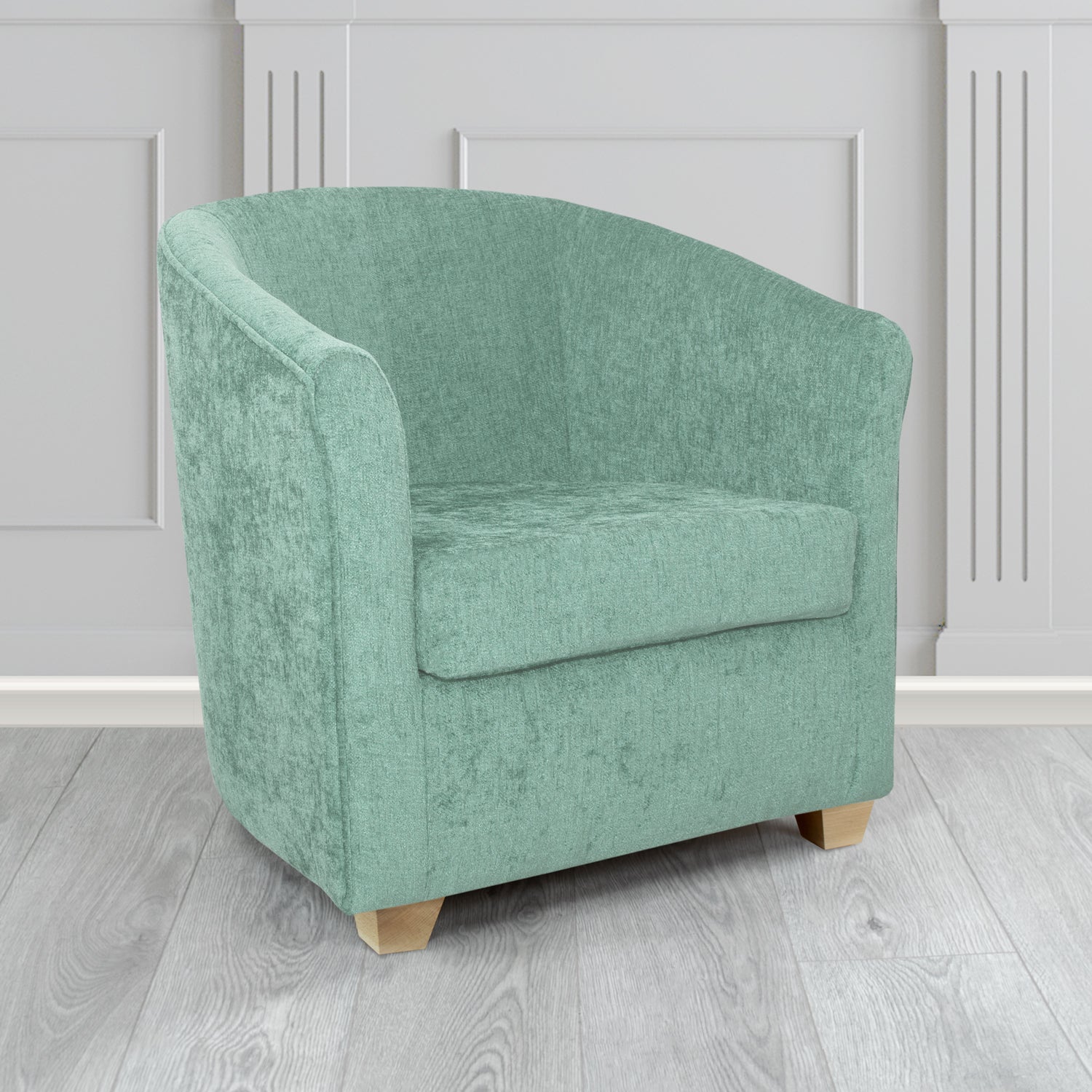 Cannes Tub Chair in Como Crib 5 Plain Chenille Fabric