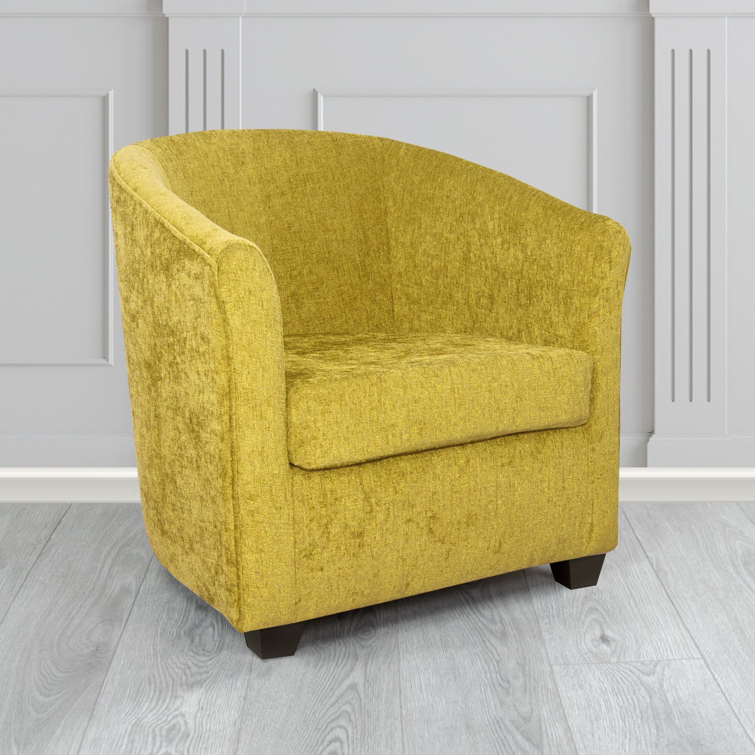 Cannes Tub Chair in Como Crib 5 Plain Chenille Fabric
