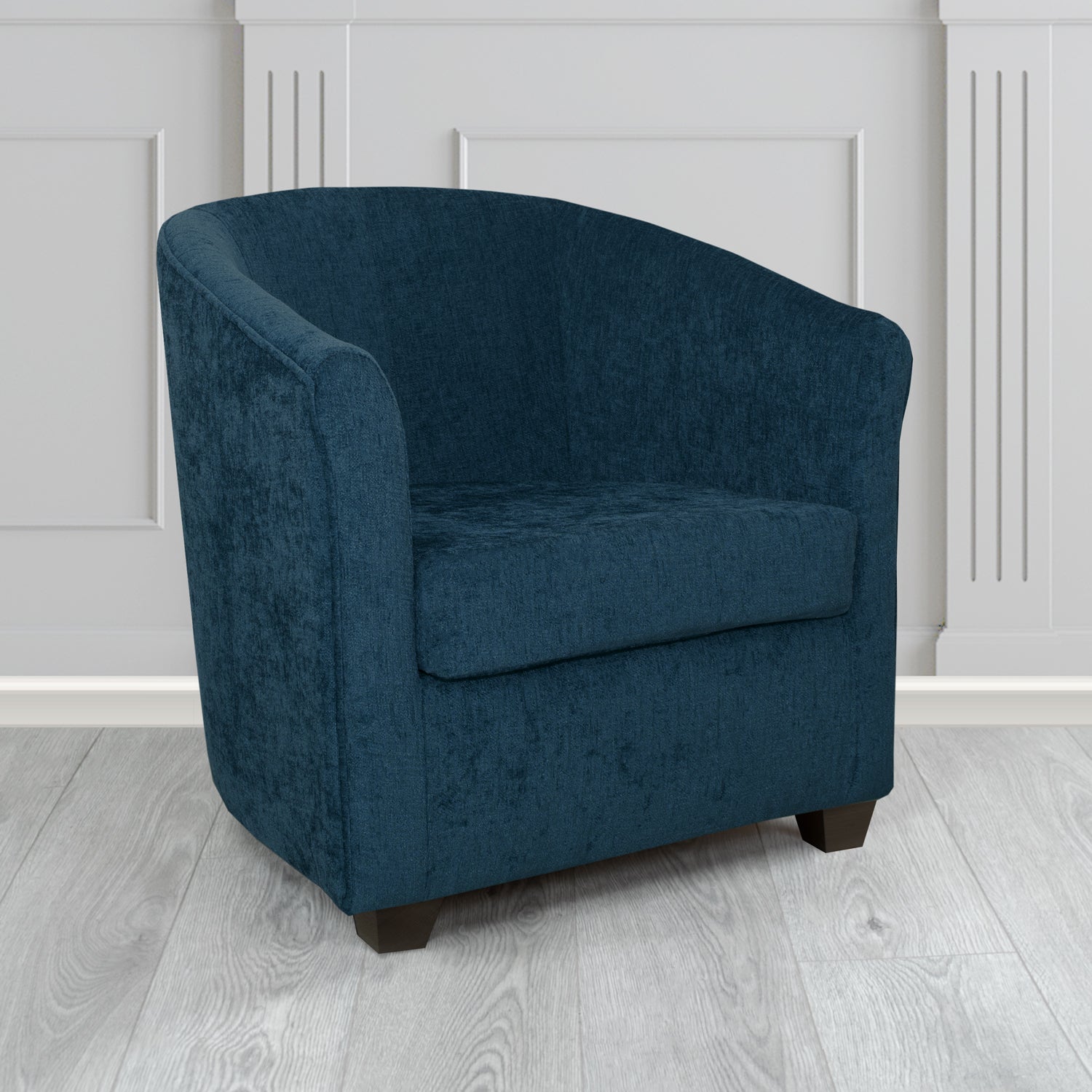 Cannes Tub Chair in Como Crib 5 Plain Chenille Fabric