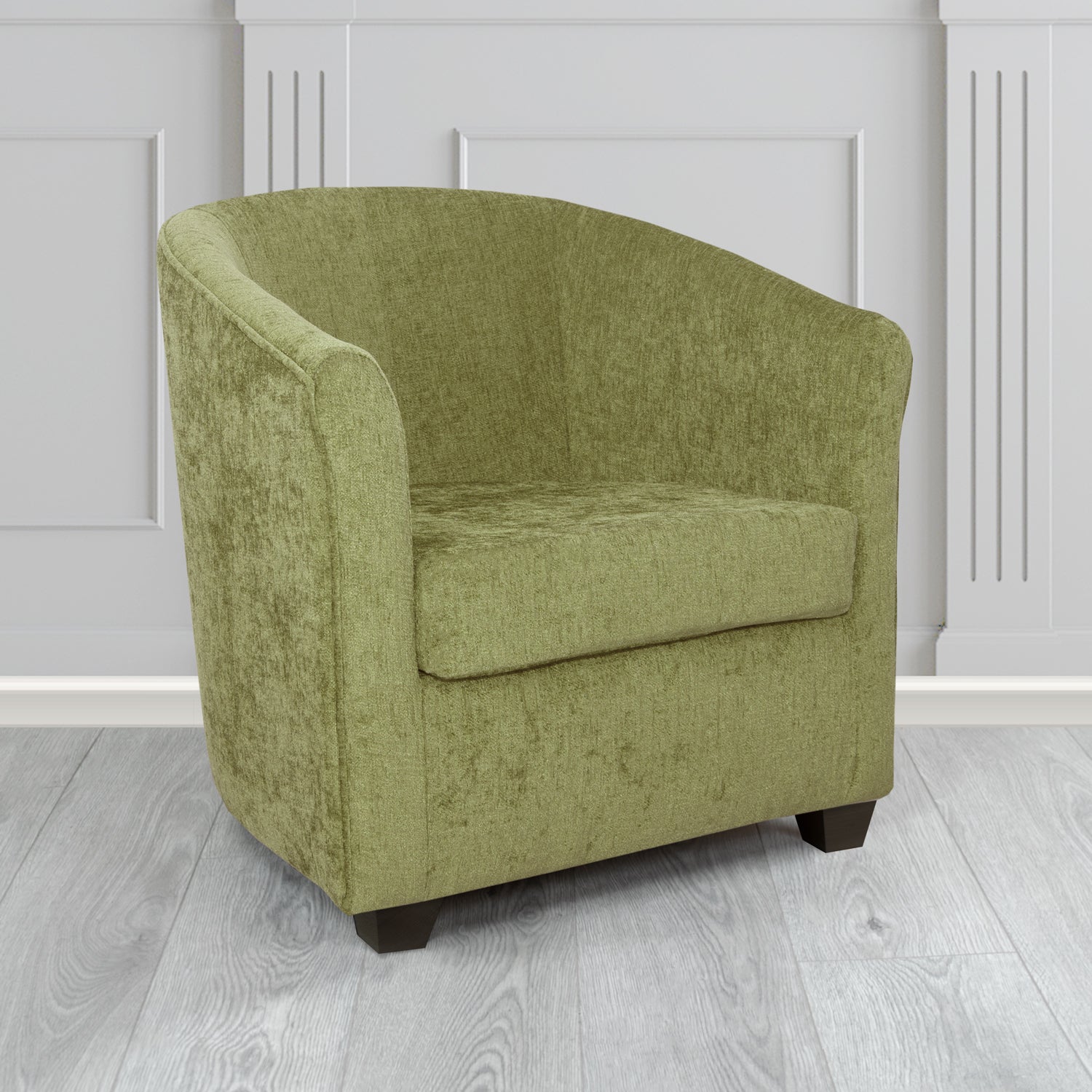Cannes Tub Chair in Como Crib 5 Plain Chenille Fabric