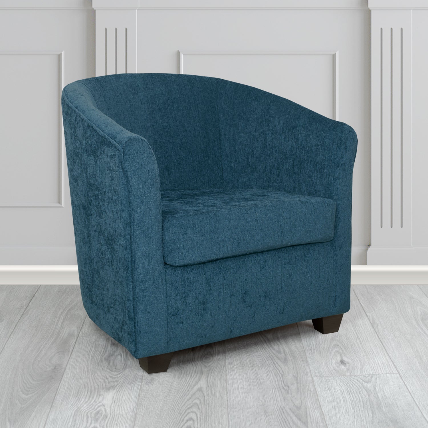 Cannes Tub Chair in Como Crib 5 Plain Chenille Fabric