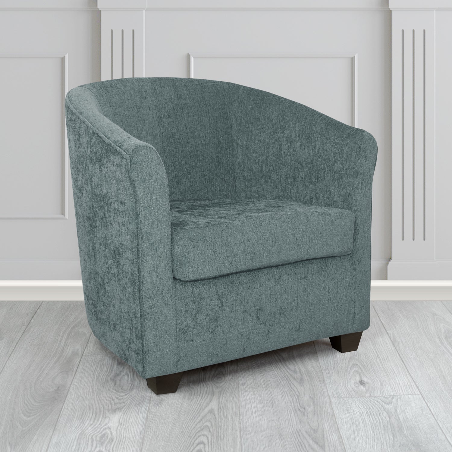 Cannes Tub Chair in Como Crib 5 Plain Chenille Fabric