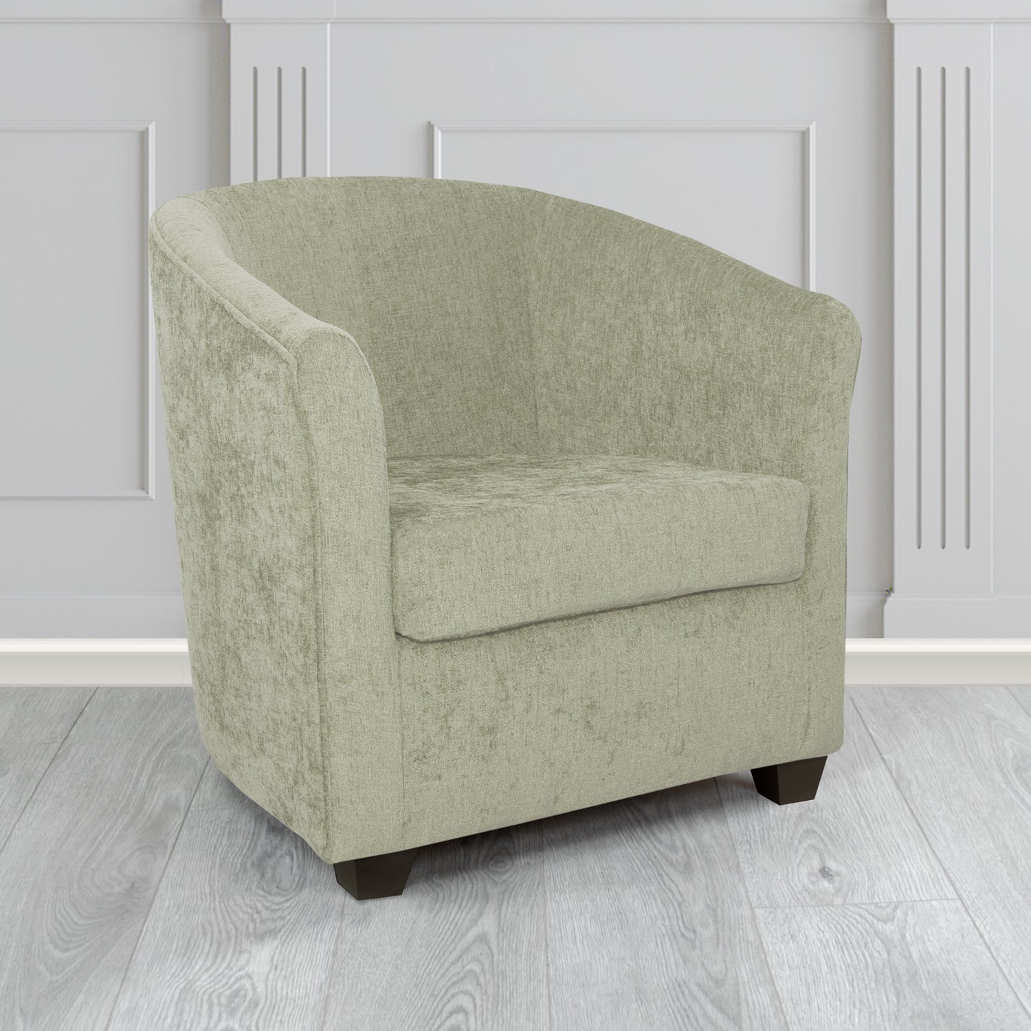 Cannes Tub Chair in Como Crib 5 Plain Chenille Fabric