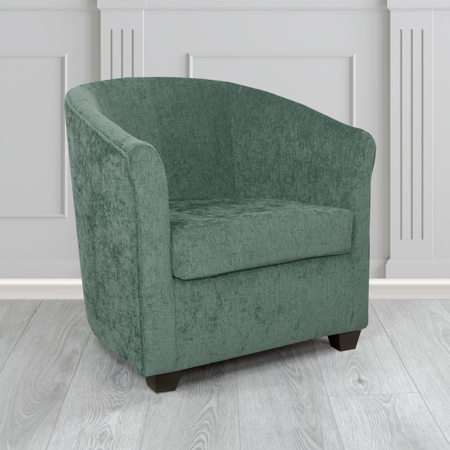Cannes Tub Chair in Como Crib 5 Plain Chenille Fabric