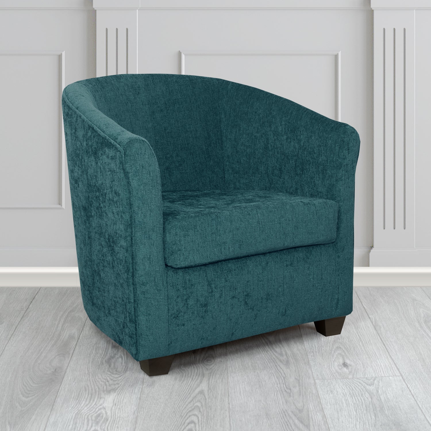 Cannes Tub Chair in Como Crib 5 Plain Chenille Fabric