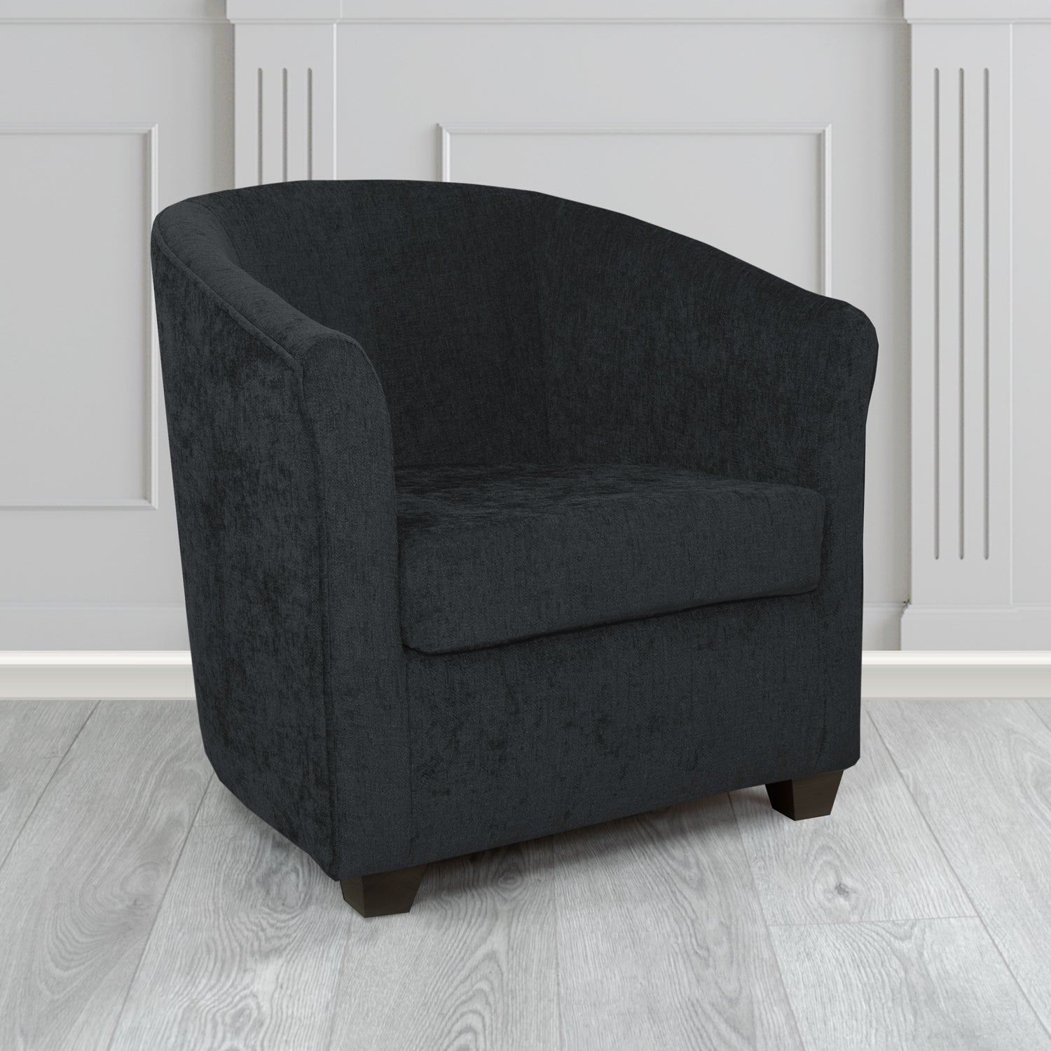 Cannes Tub Chair in Como Crib 5 Plain Chenille Fabric