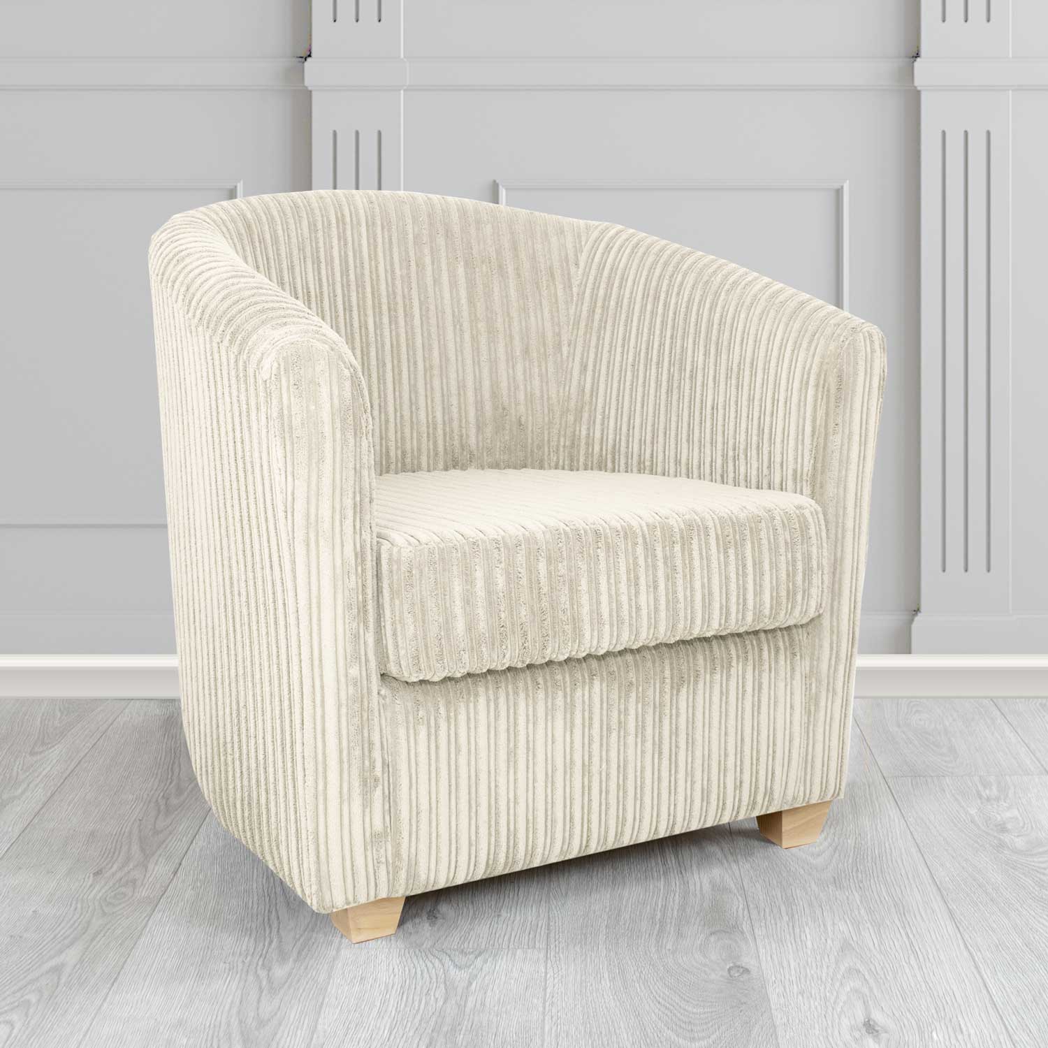 Cannes Tub Chair in Conway Plain Texture Fabric - The Tub Chair Shop