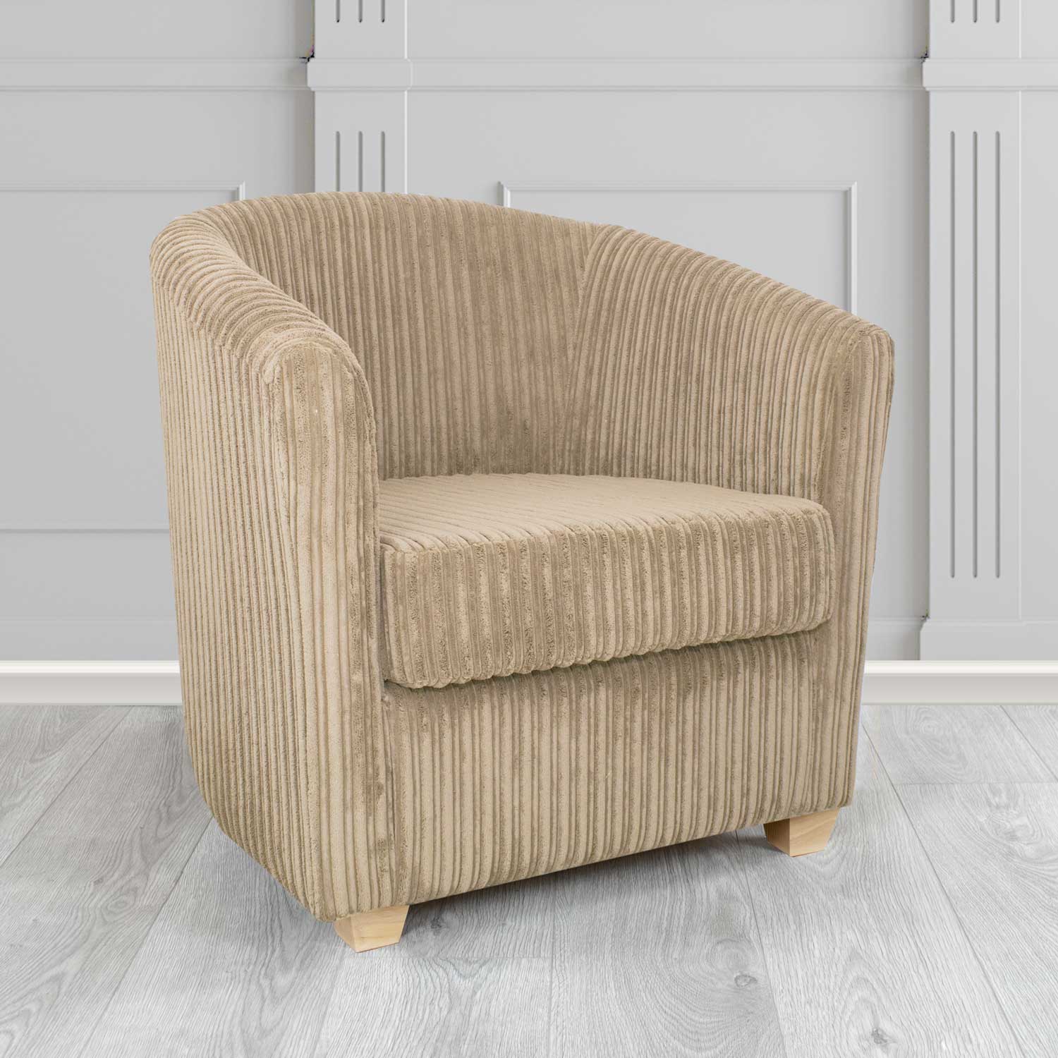 Cannes Tub Chair in Conway Plain Texture Fabric - The Tub Chair Shop