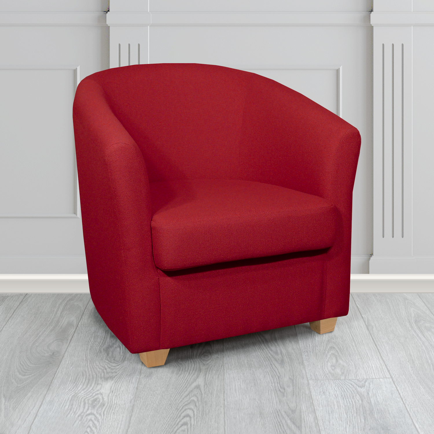 Red fabric tub chair online