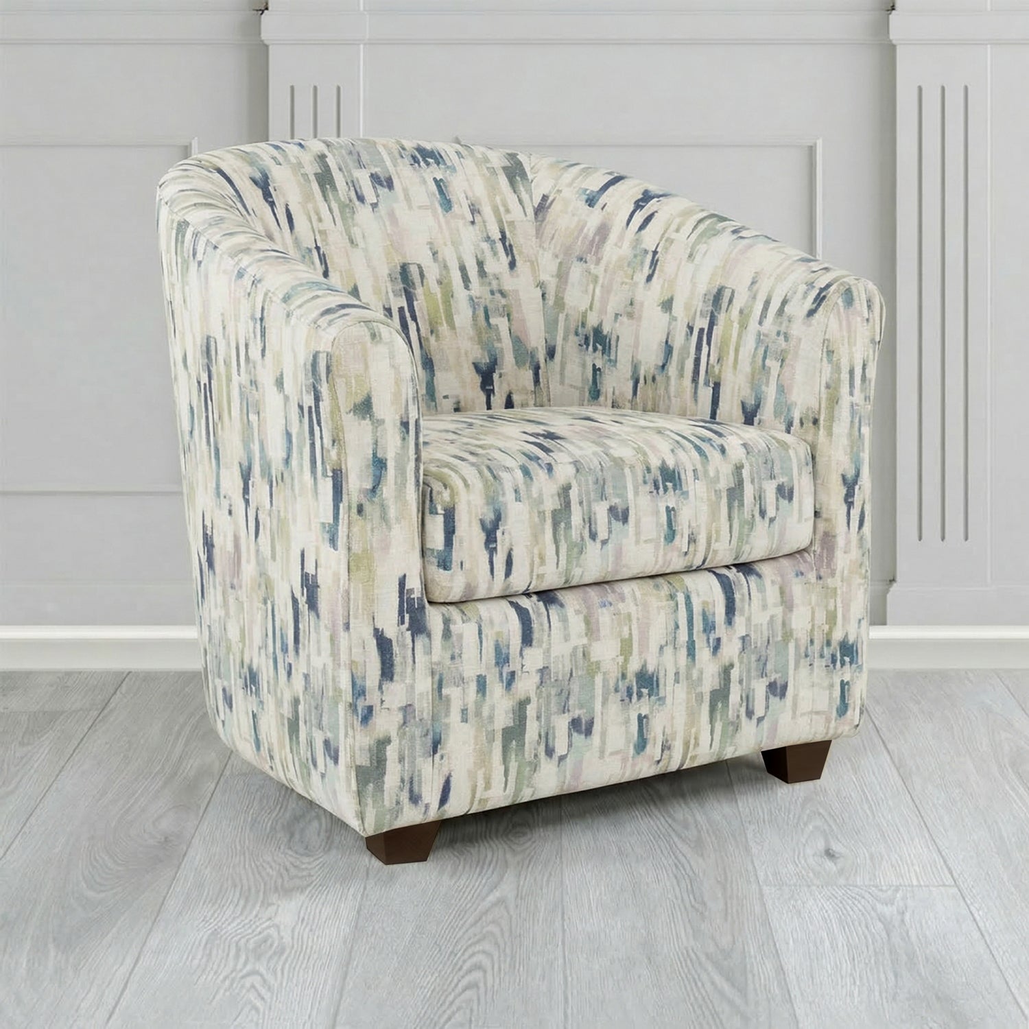 Cannes Tub Chair in Fryett's Aura Abstract Pattern Fabric