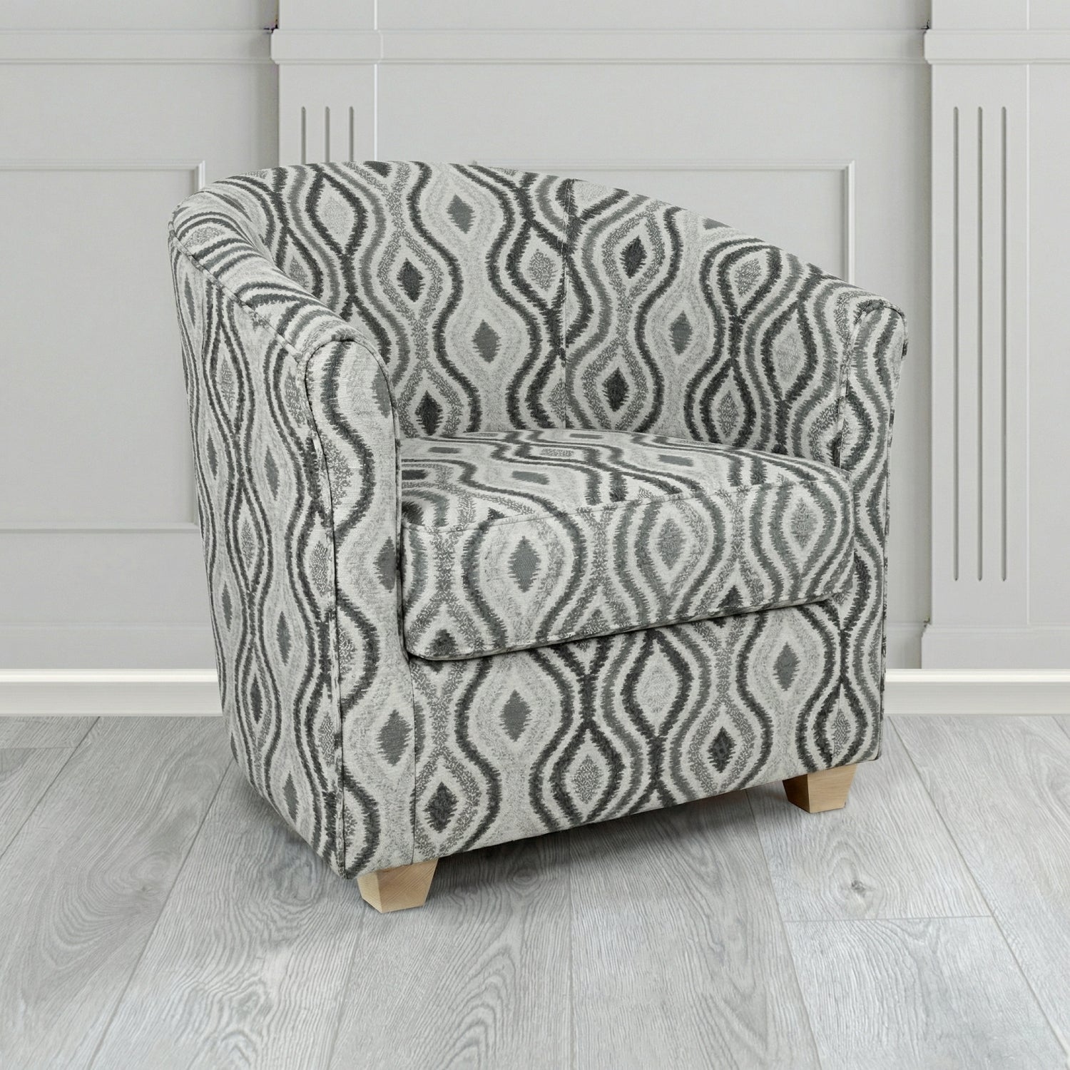 Cannes Tub Chair in Fryett's Verrusio Geometric Fabric