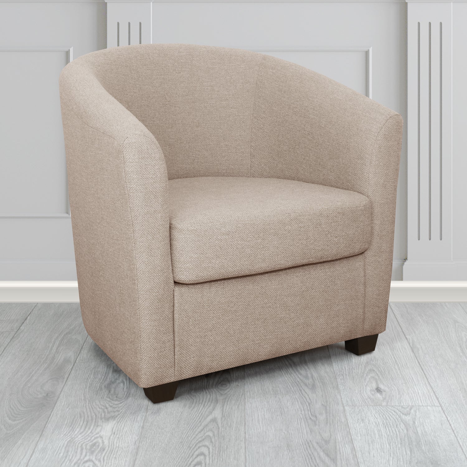 Cannes Tub Chair in Garda Plain Flatweave Fabric