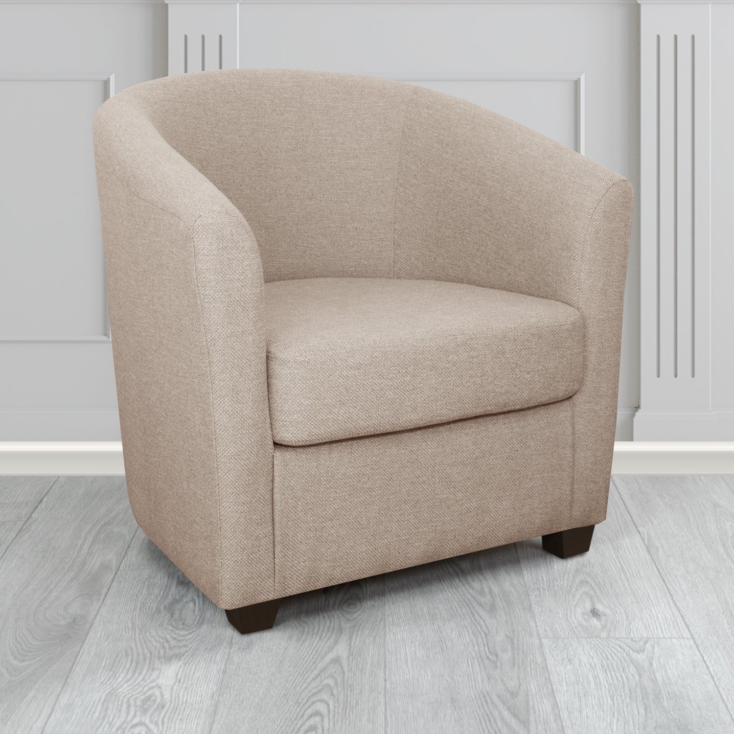 Cannes Crib 5 Garda Biscuit GAR2200 Plain Flatweave Fabric Tub Chair - The Tub Chair Shop