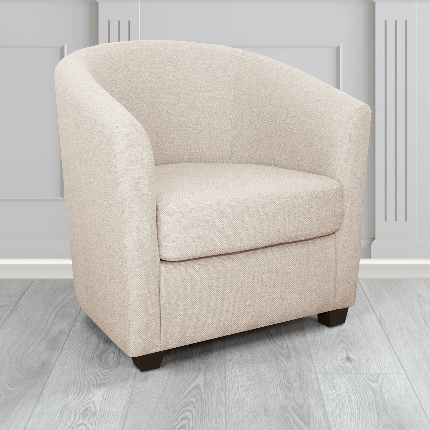 Cannes Tub Chair in Garda Plain Flatweave Fabric