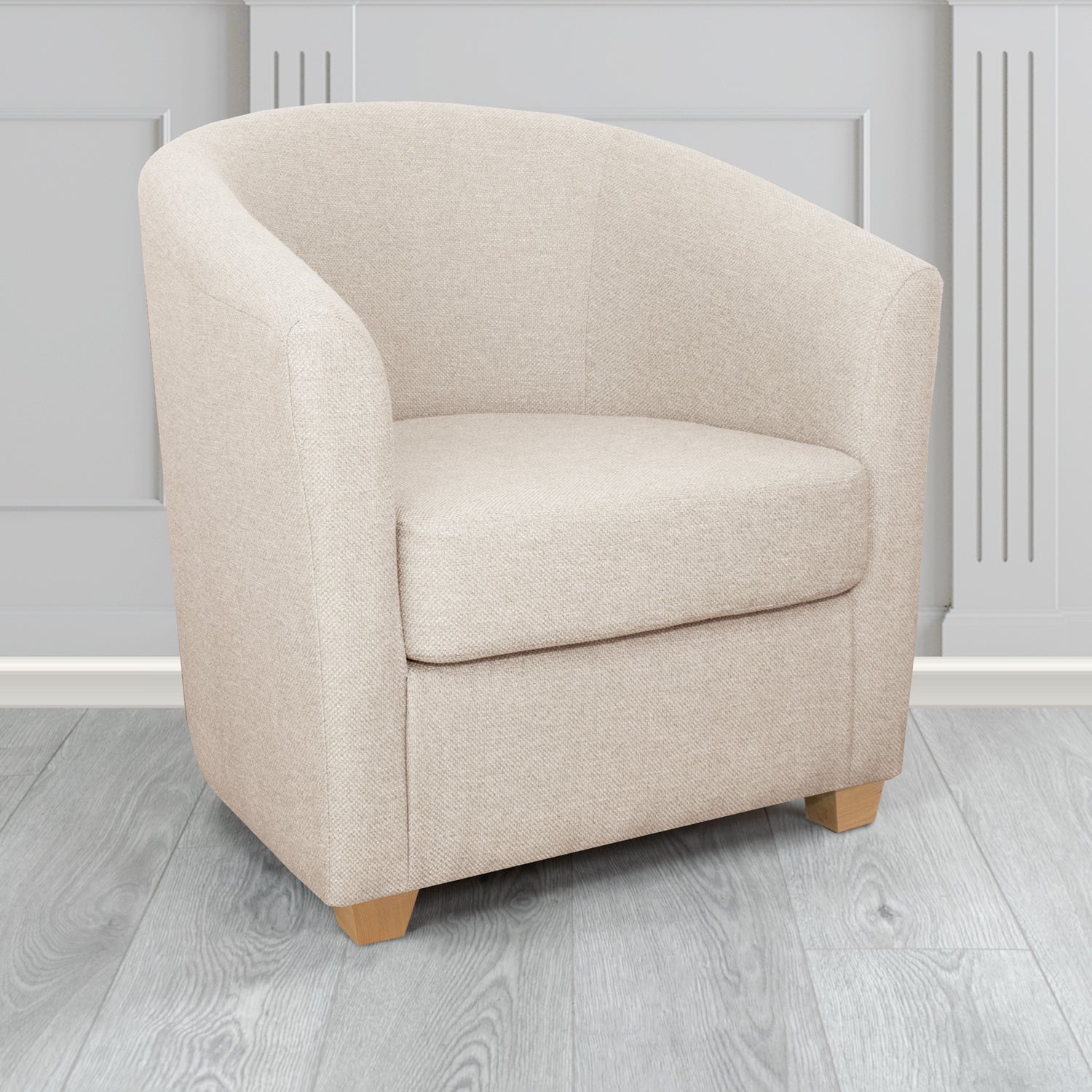 Cannes Tub Chair in Garda Plain Flatweave Fabric