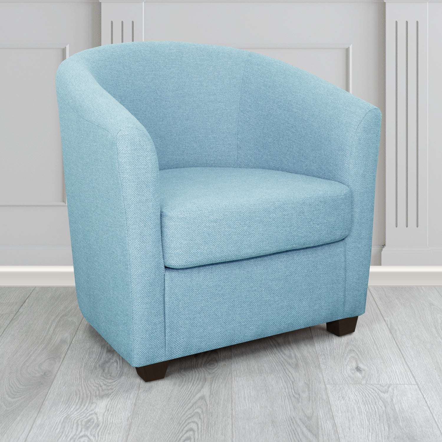 Cannes Crib 5 Garda Sky GAR2210 Plain Flatweave Fabric Tub Chair