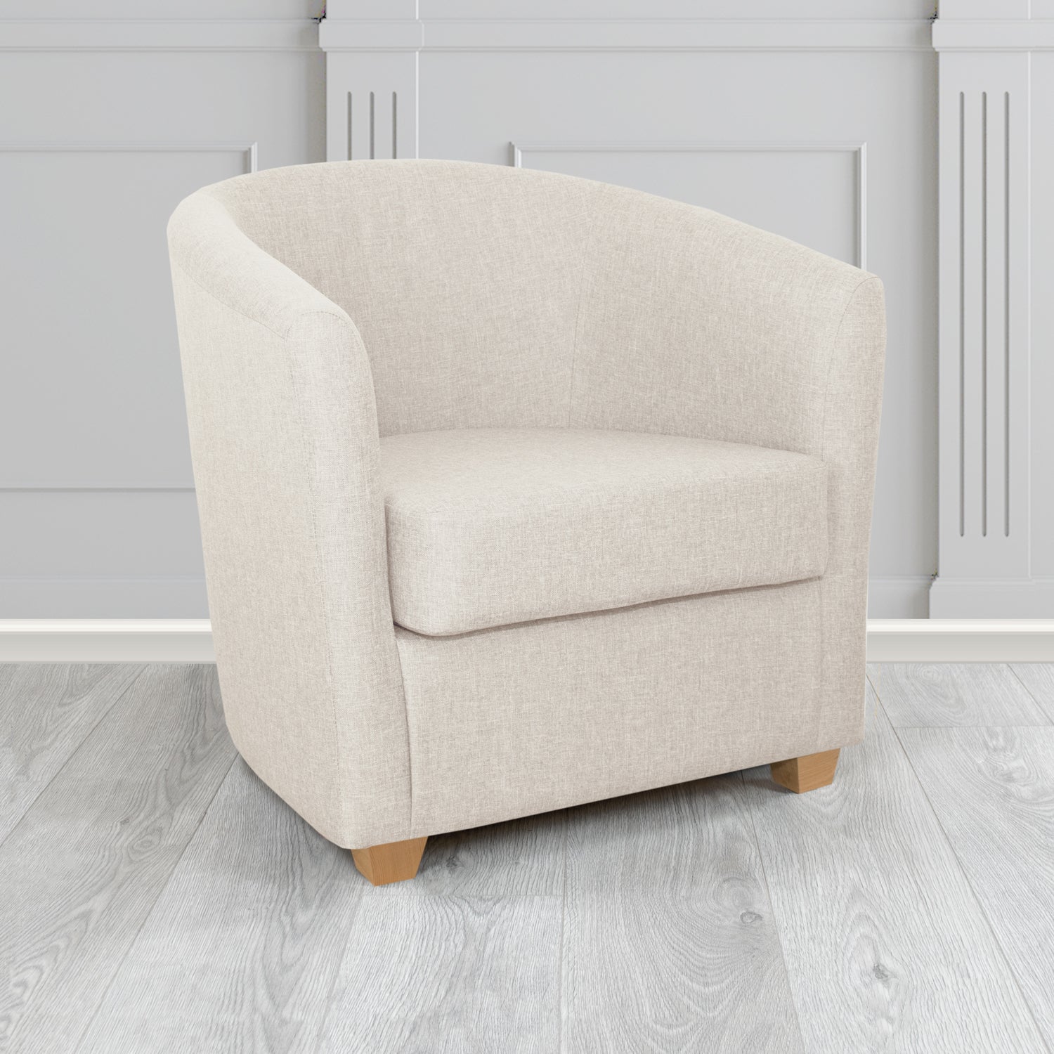 Cannes Tub Chair in Mark Alexander Heritage Crib 5 Linen Fabric