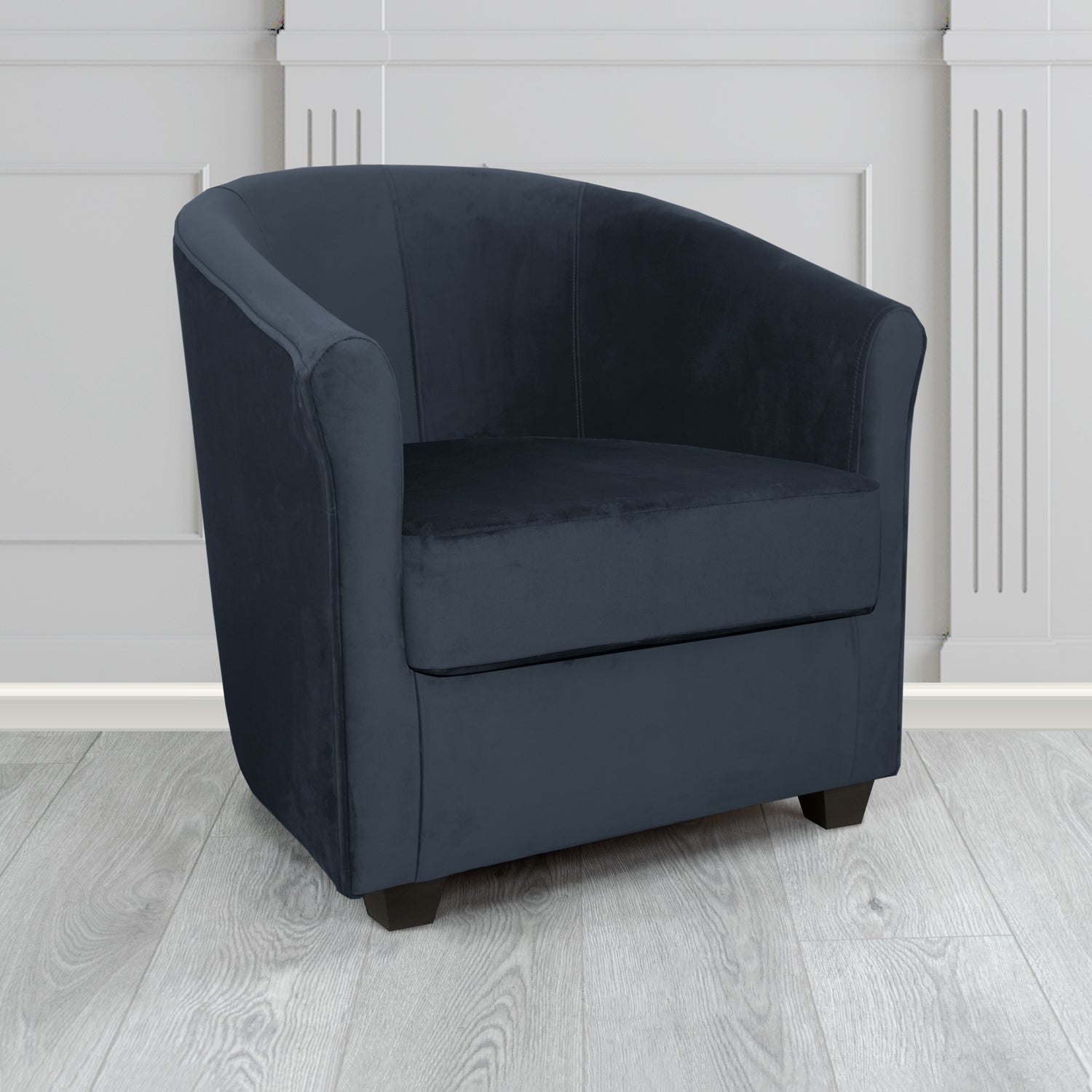 Cannes Tub Chair in Panaz Fabrics Allure Crib 5 Velvet Fabric