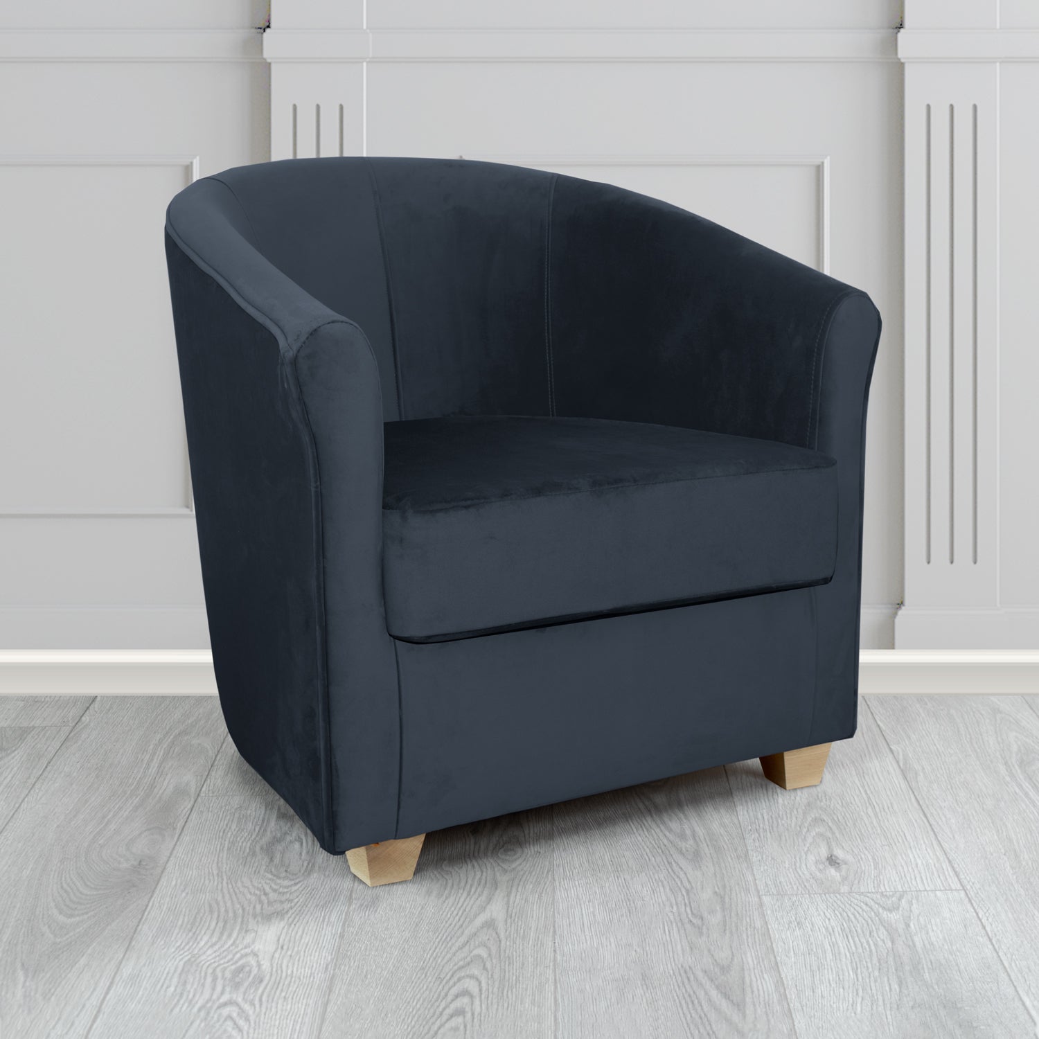 Cannes Tub Chair in Panaz Fabrics Allure Crib 5 Velvet Fabric