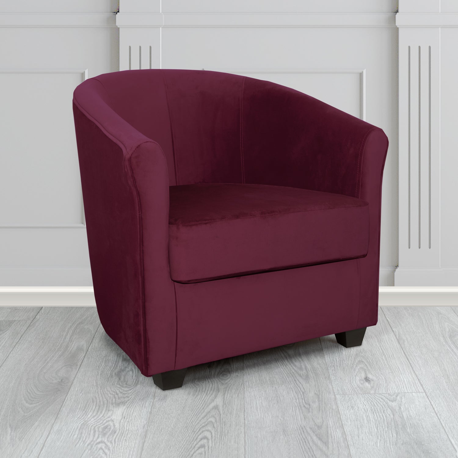 Cannes Tub Chair in Panaz Fabrics Allure Crib 5 Velvet Fabric