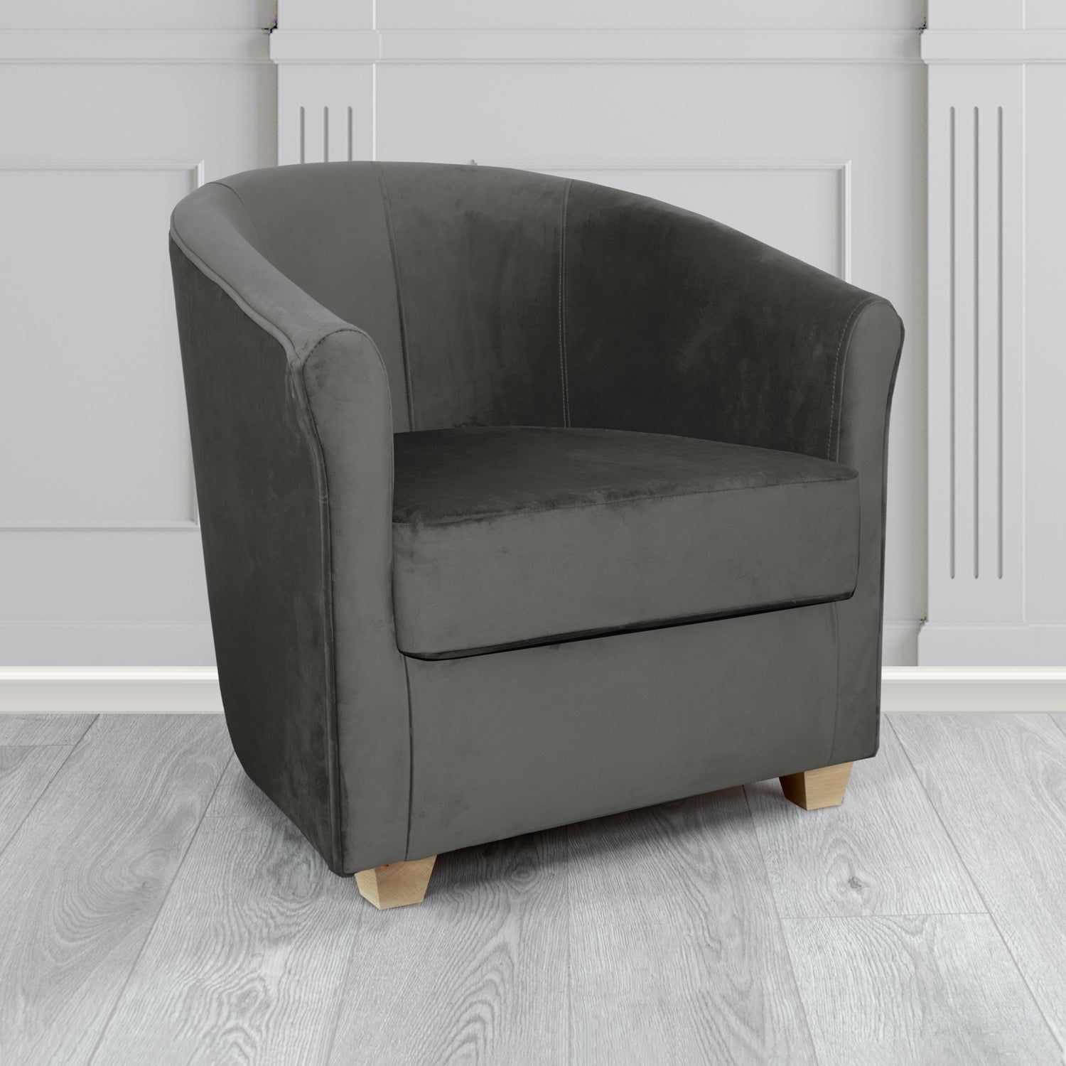 Cannes Tub Chair in Panaz Fabrics Allure Crib 5 Velvet Fabric