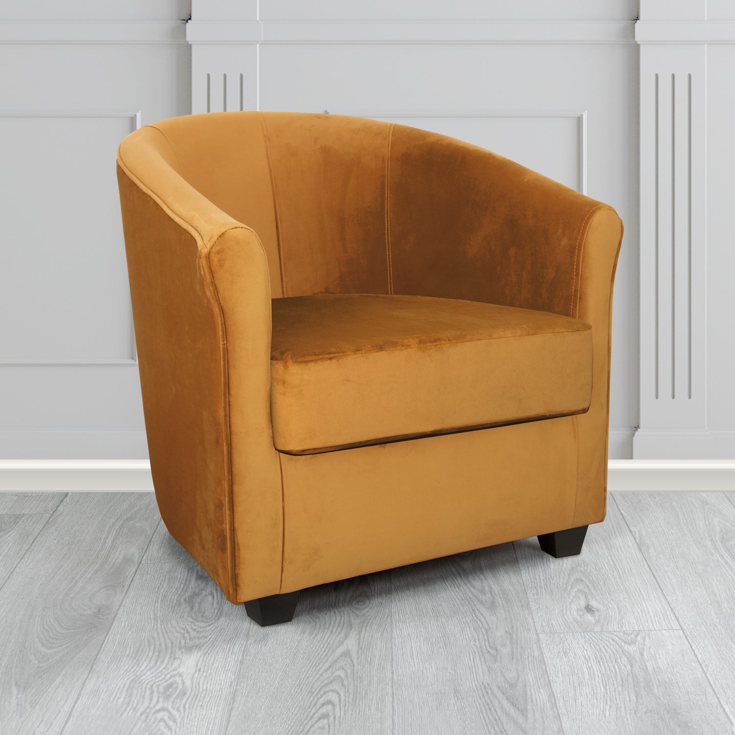 Cannes Tub Chair in Panaz Fabrics Allure Crib 5 Velvet Fabric
