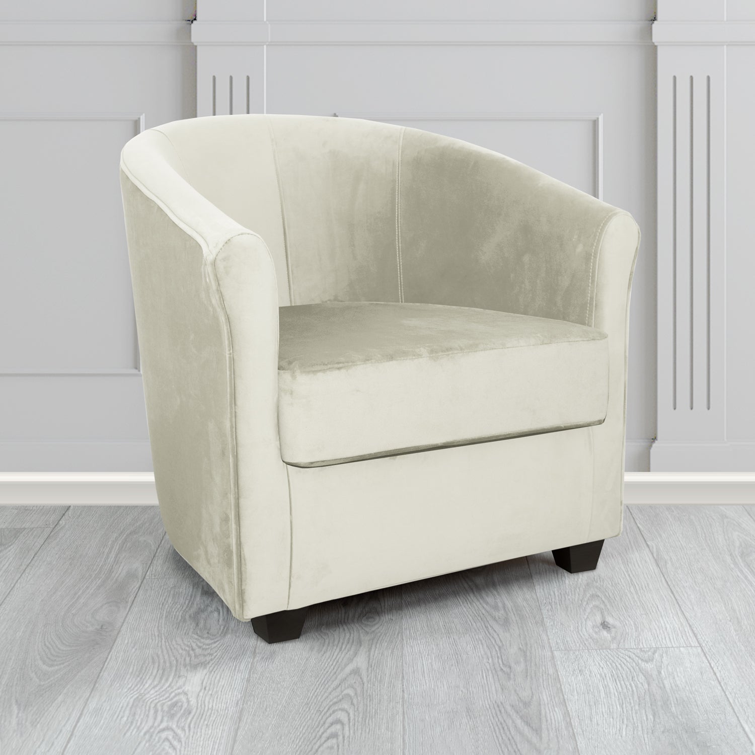 Cannes Tub Chair in Panaz Fabrics Allure Crib 5 Velvet Fabric