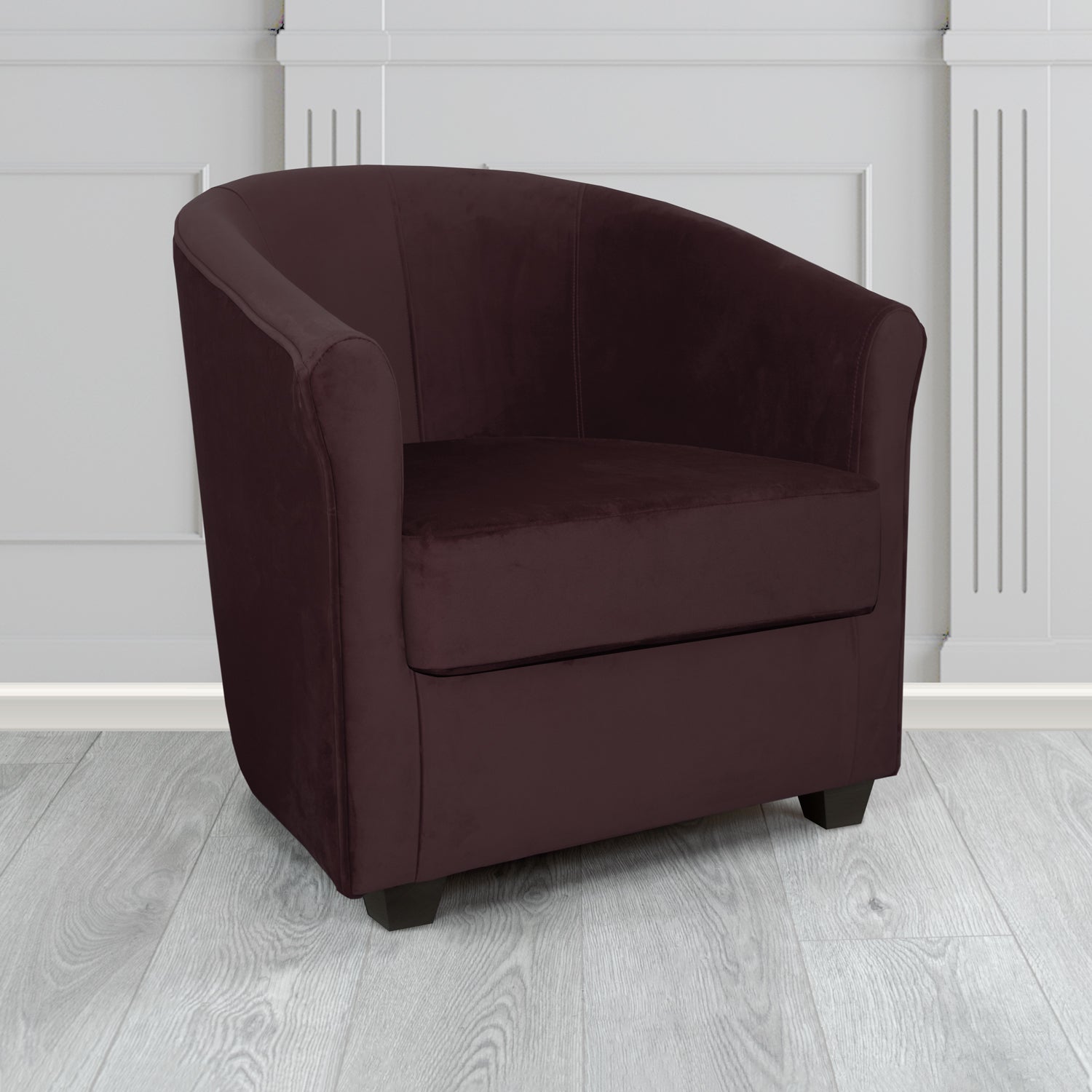 Cannes Tub Chair in Panaz Fabrics Allure Crib 5 Velvet Fabric